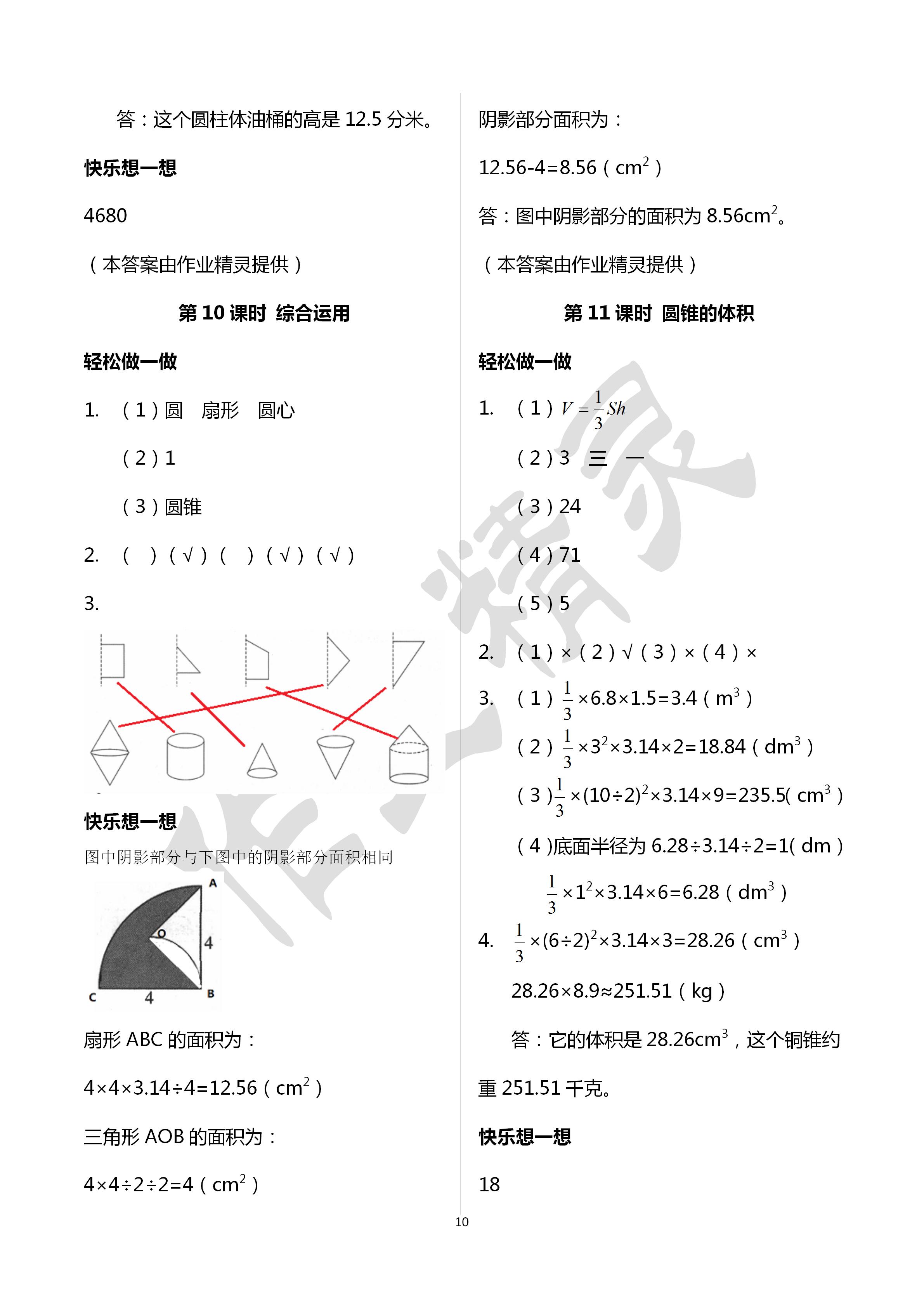 2020年學(xué)習(xí)評價六年級數(shù)學(xué)下冊人教版 第10頁