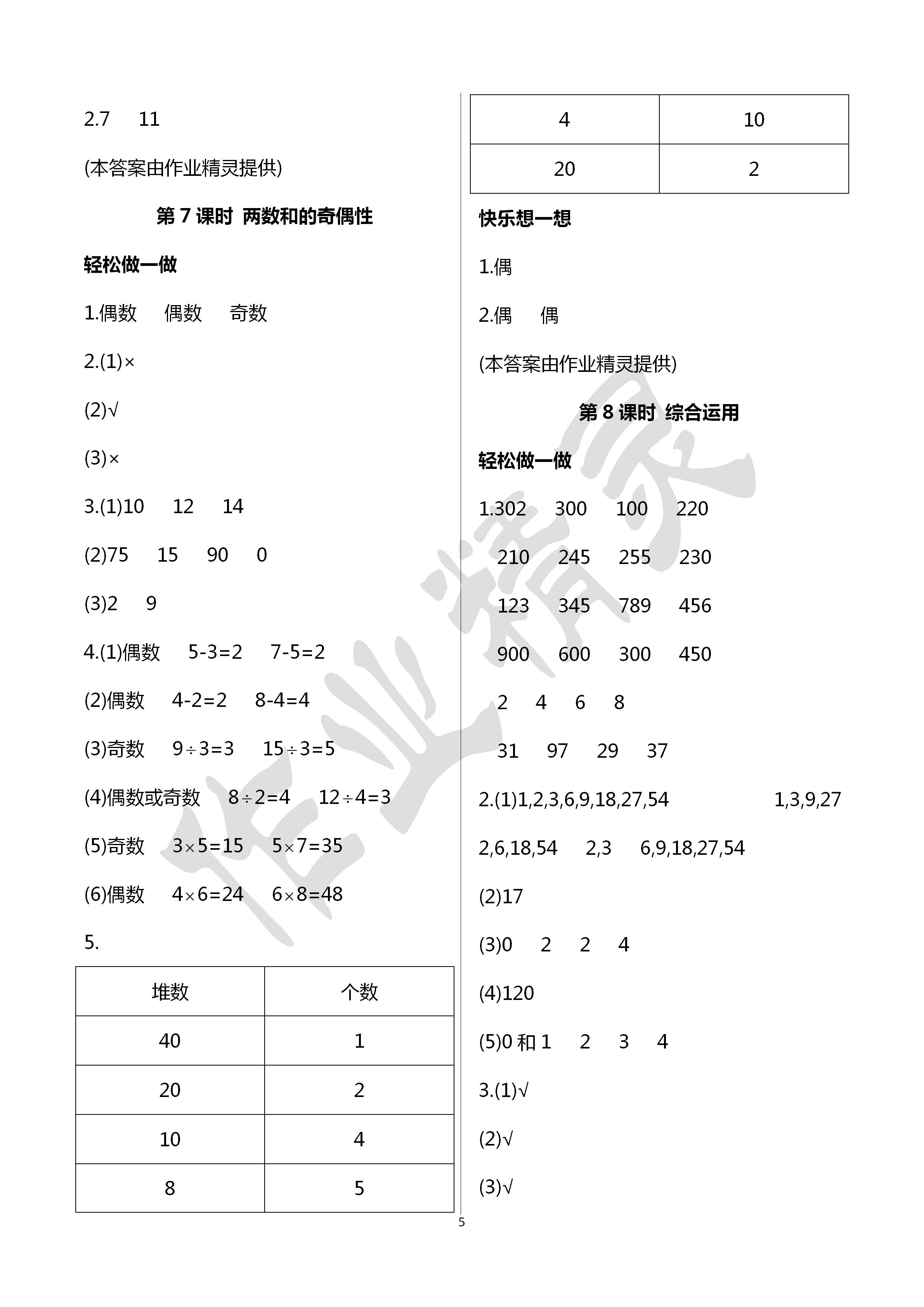 2020年小學(xué)數(shù)學(xué)學(xué)習(xí)評(píng)價(jià)五年級(jí)數(shù)學(xué)下冊(cè)人教版 第5頁(yè)