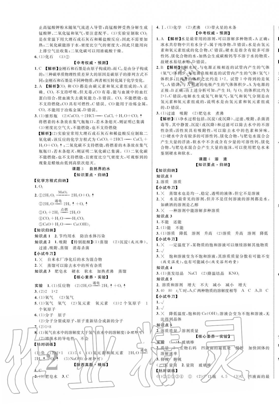 2020年陜西中考總復(fù)習(xí)優(yōu)化指導(dǎo)化學(xué) 第3頁