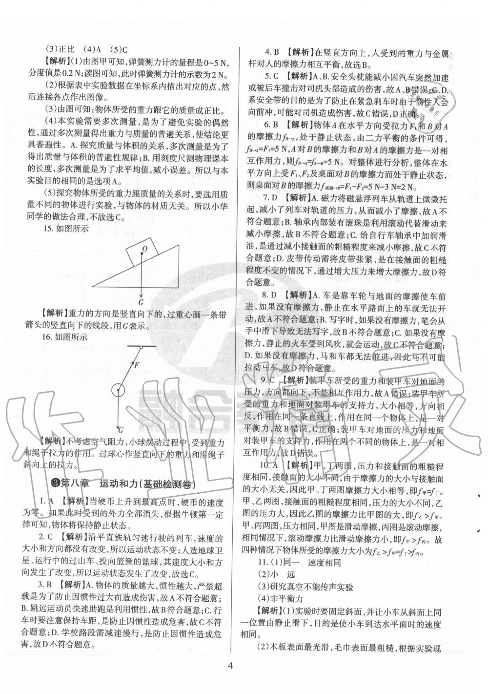 2020年山西名校原創必刷卷八年級物理下冊人教版 第4頁