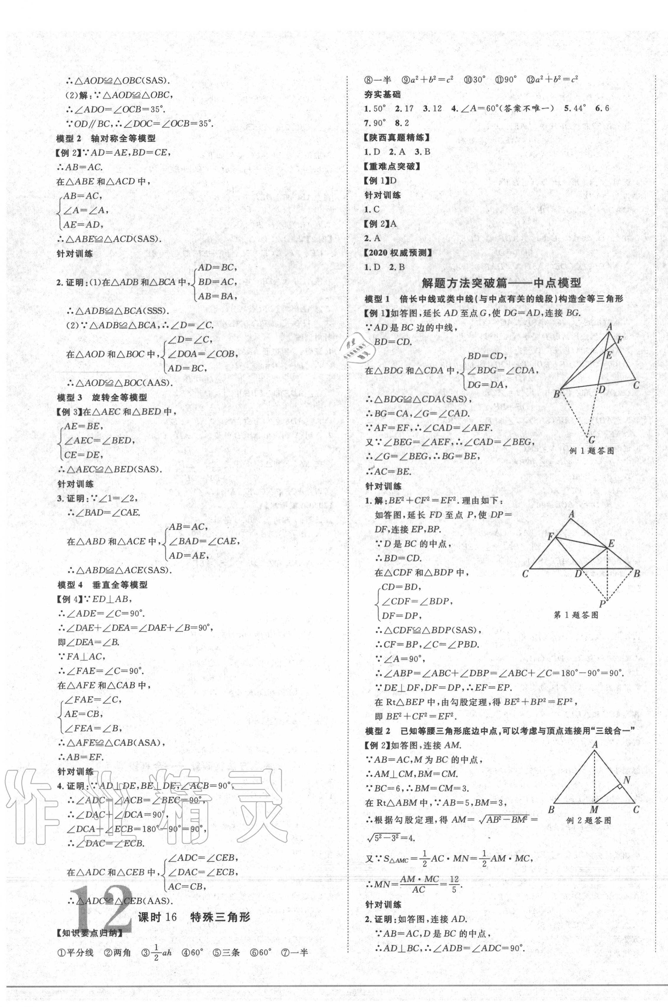 2020年陜西中考總復習優(yōu)化指導數(shù)學 第11頁