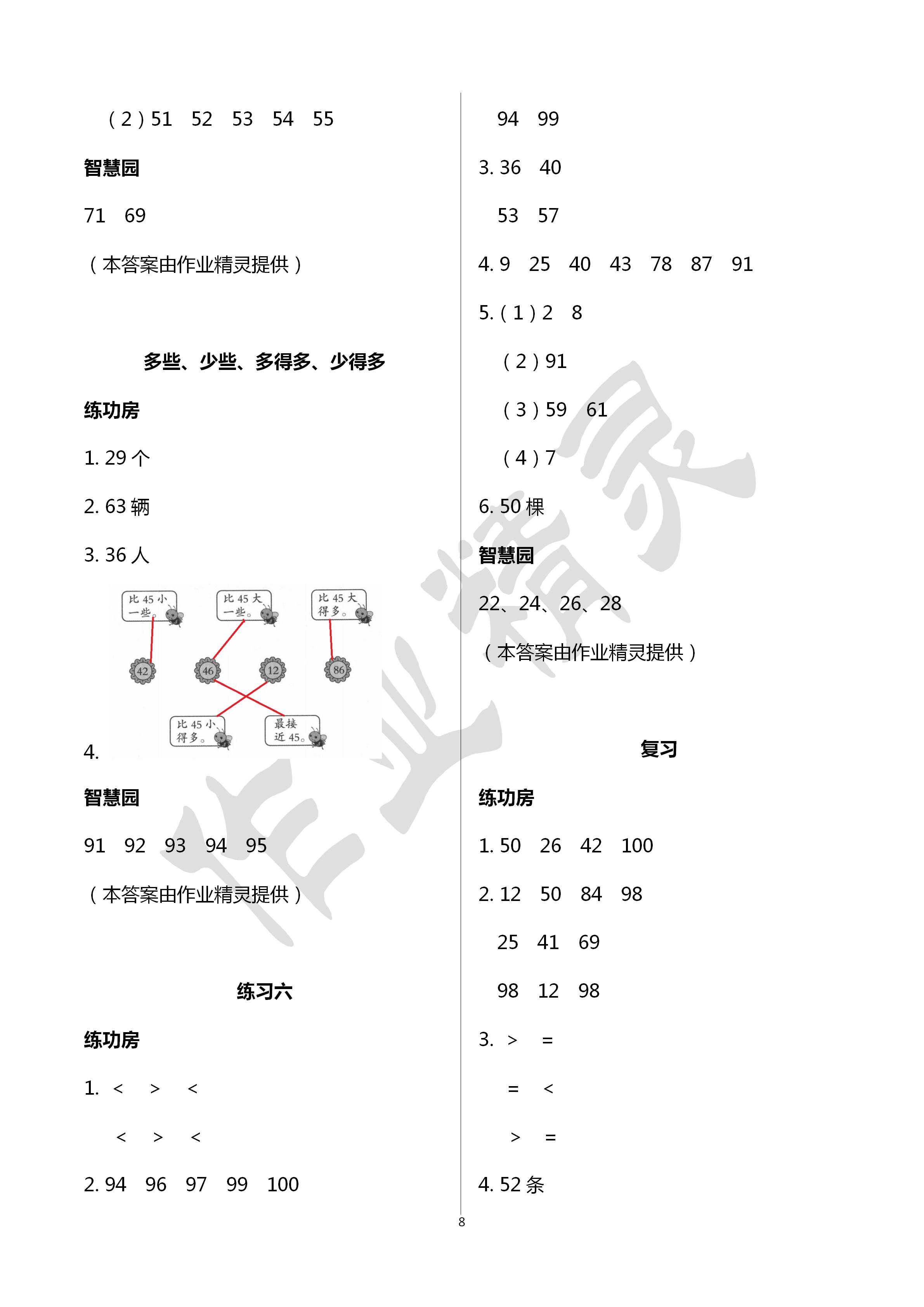 2020年課堂練習(xí)一年級數(shù)學(xué)下冊蘇教版 第8頁