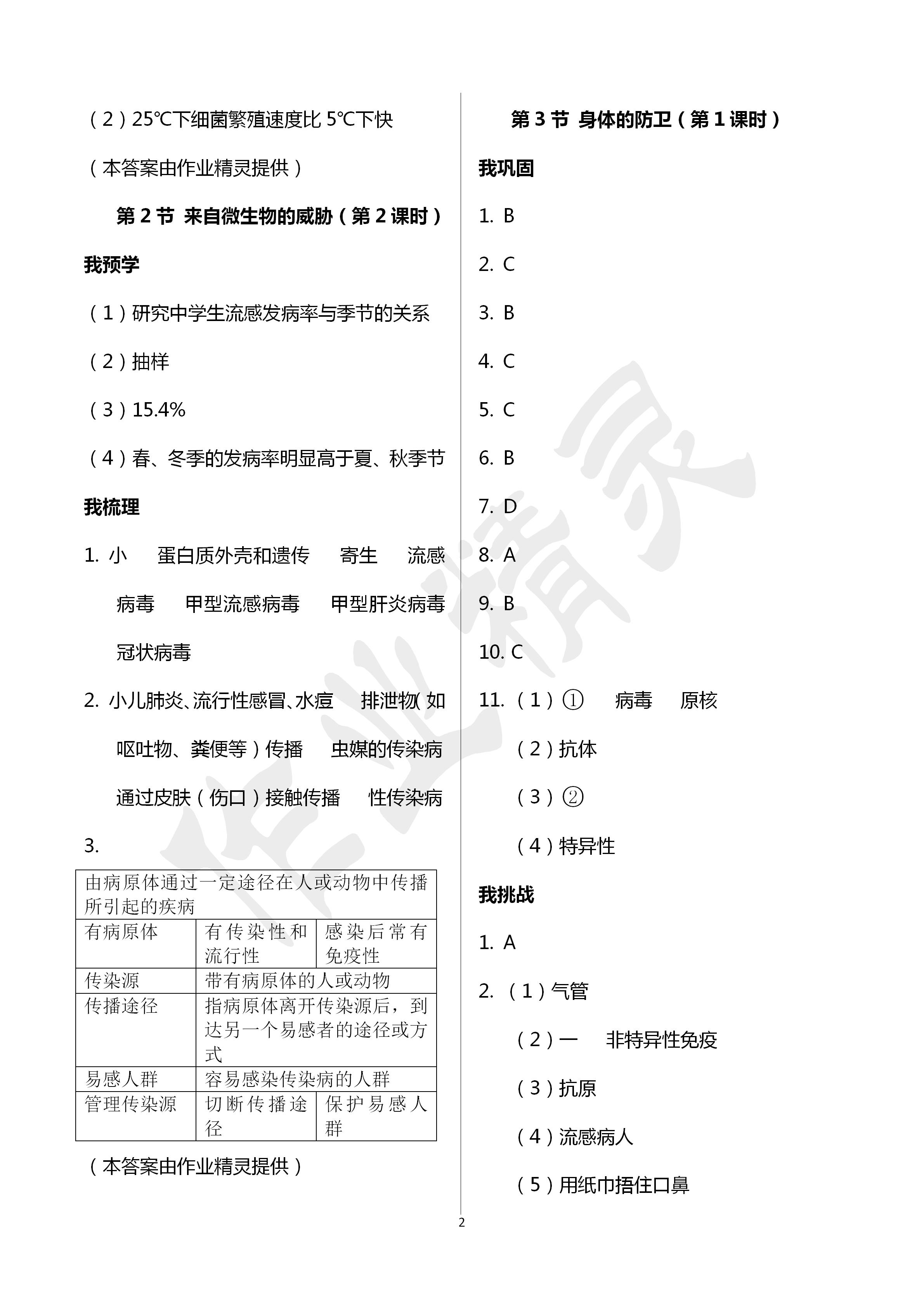 2020年导学新作业九年级科学下册浙教版A版 第2页