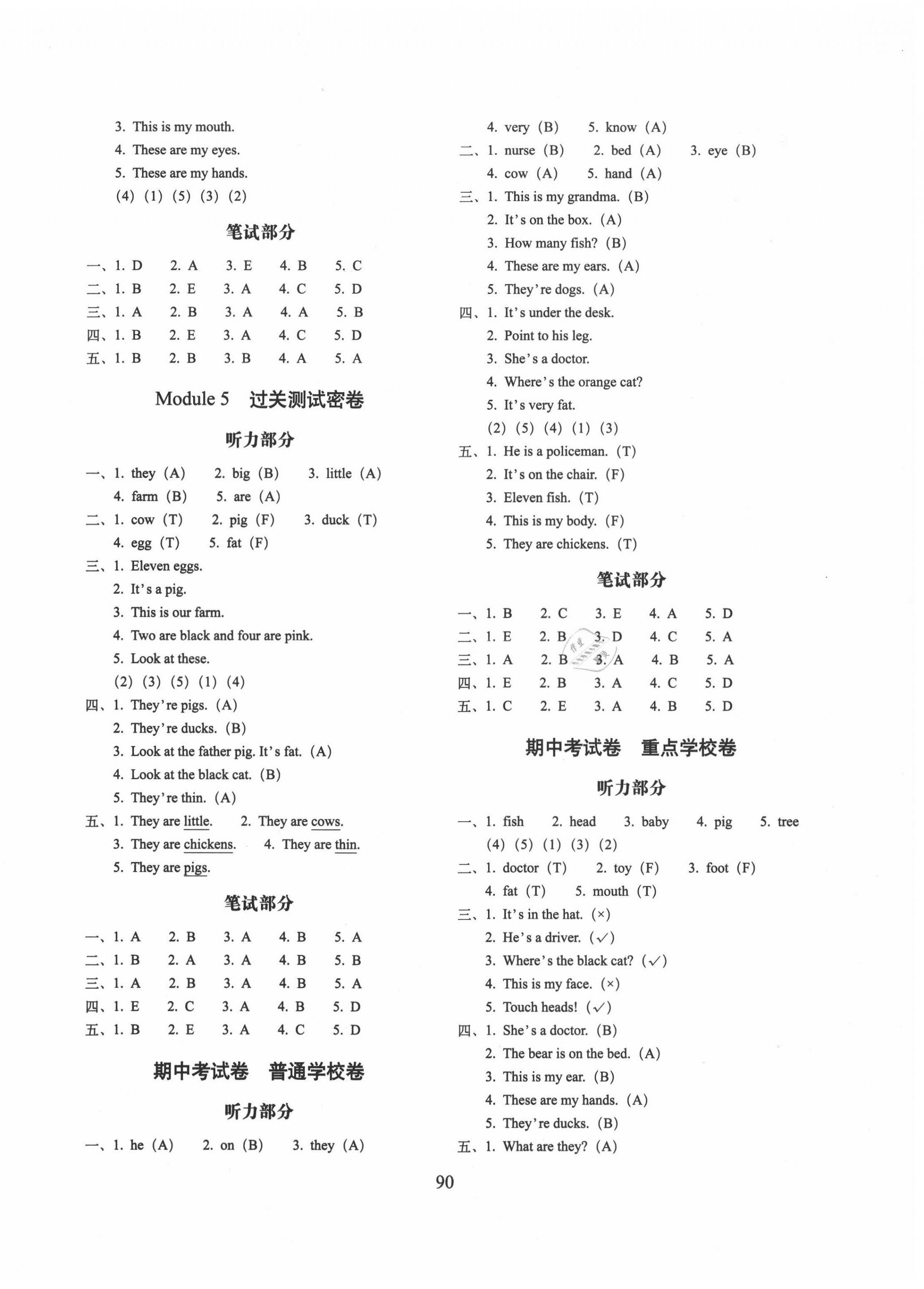 2020年期末沖刺100分完全試卷一年級英語下冊外研版一起 第2頁