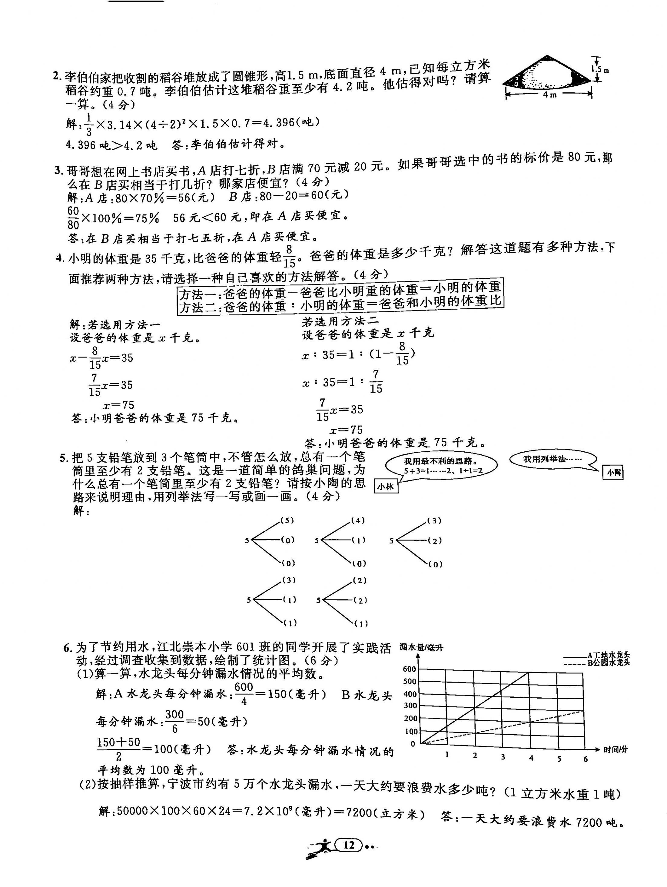 2020年小學(xué)畢業(yè)特訓(xùn)卷六年級(jí)數(shù)學(xué)全一冊(cè)冊(cè)人教版 第14頁