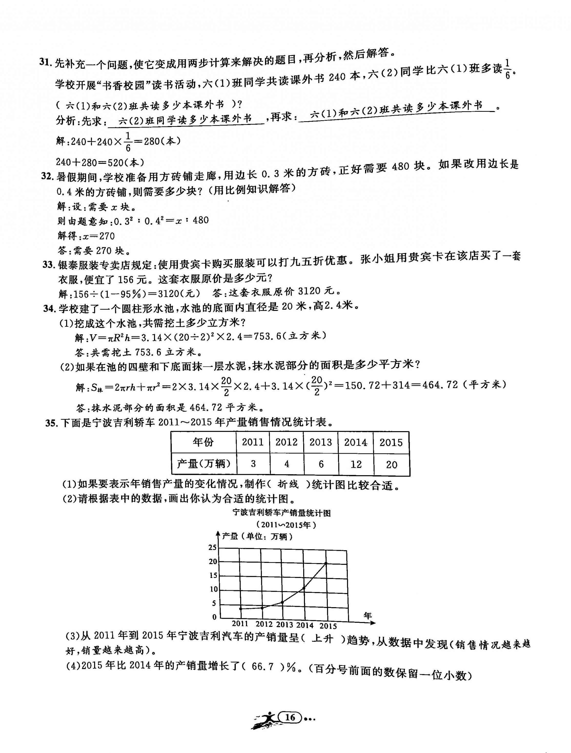 2020年小学毕业特训卷六年级数学全一册册人教版 第18页