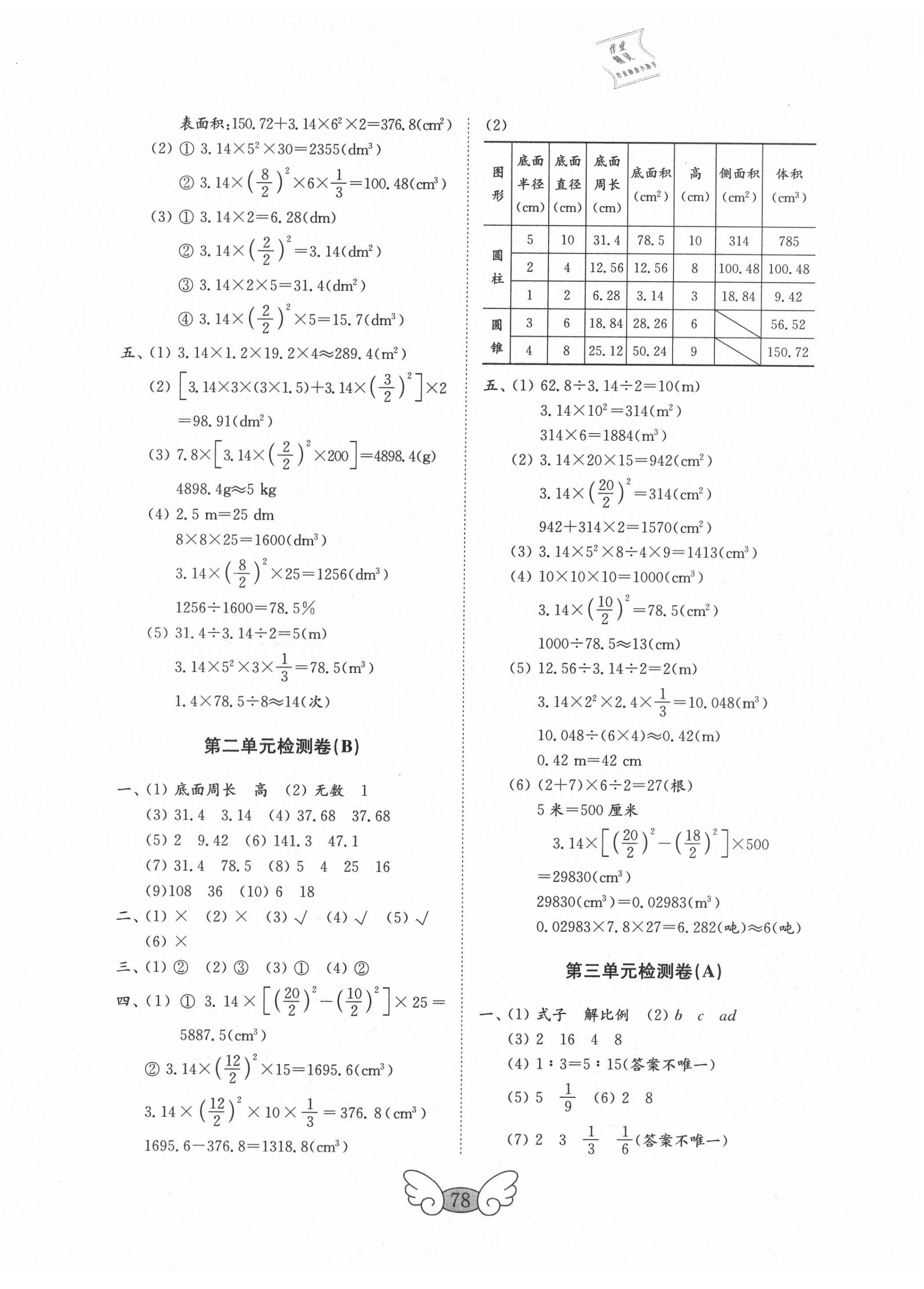 2020年金钥匙小学数学试卷六年级下册青岛版 第2页