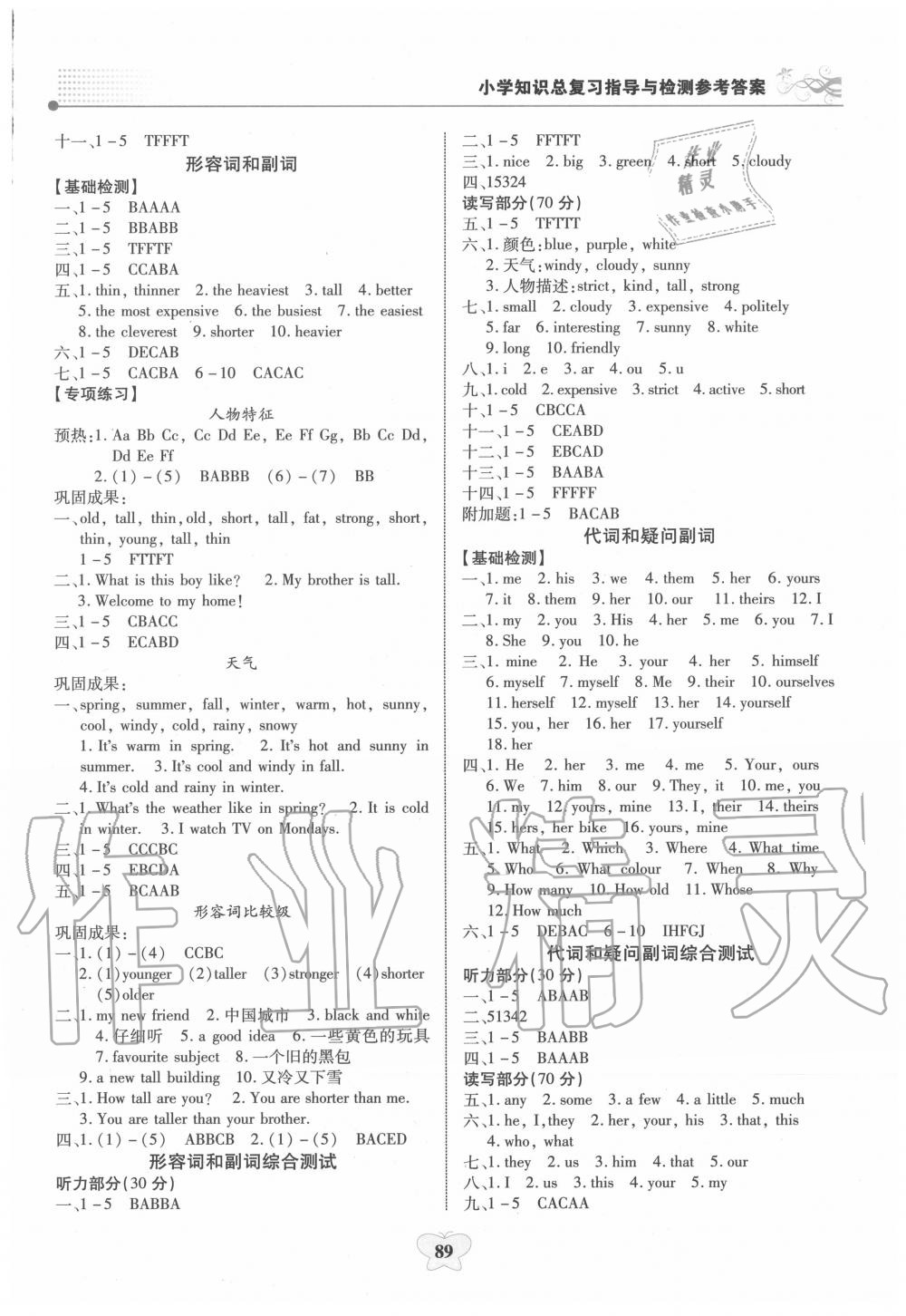 2020年大顯身手小學(xué)知識(shí)總復(fù)習(xí)指導(dǎo)與檢測(cè)英語(yǔ)A版 第5頁(yè)