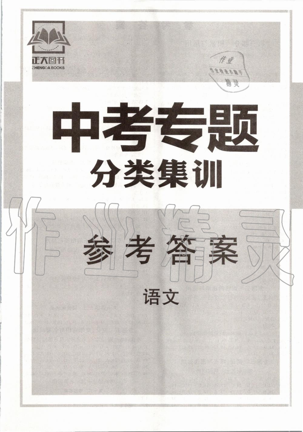 2020年中考專題分類集訓(xùn)語文 第1頁