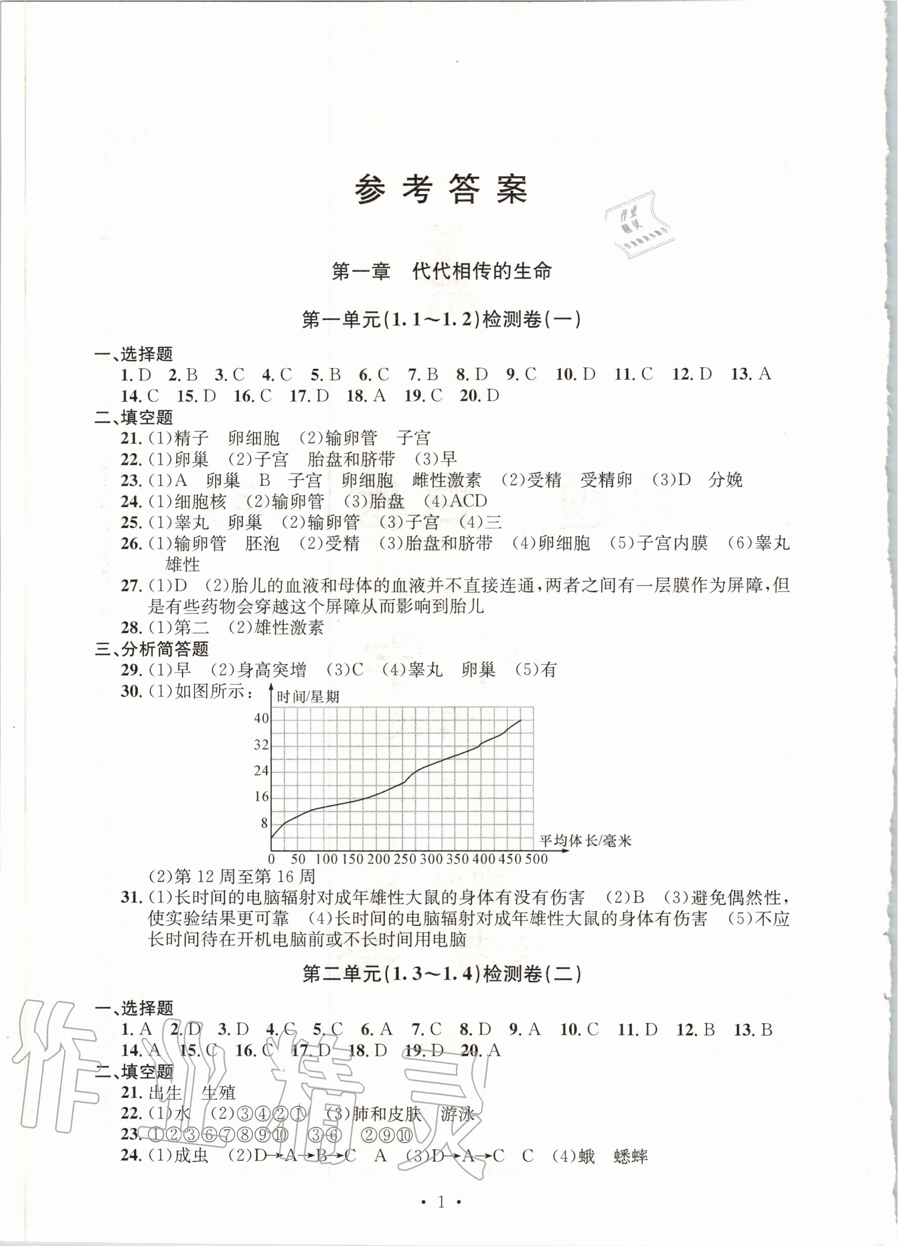 2020年習題e百檢測卷七年級科學下冊浙教版 第2頁