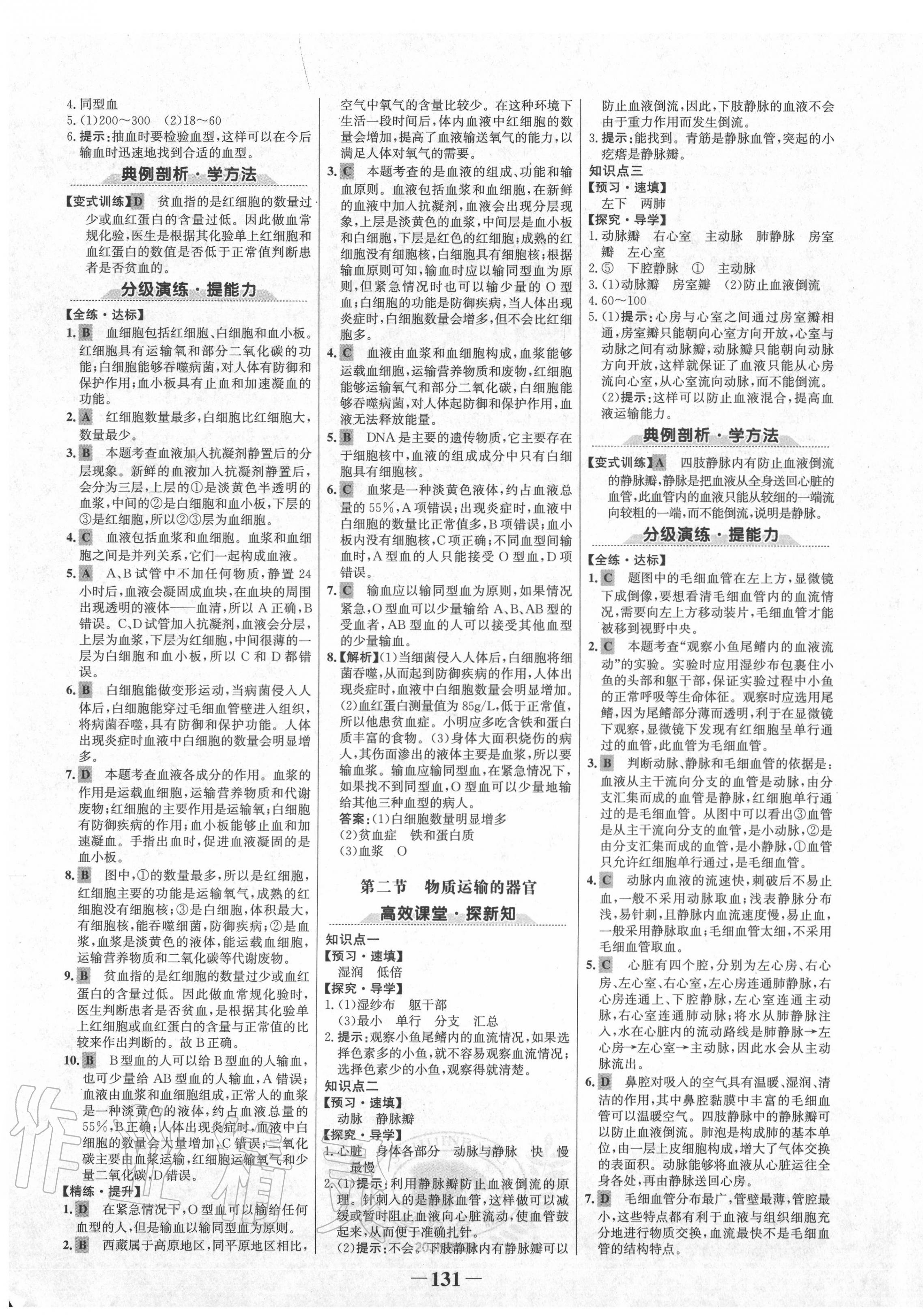 2020年世紀(jì)金榜初中金榜學(xué)案七年級生物下冊濟(jì)南版 第7頁