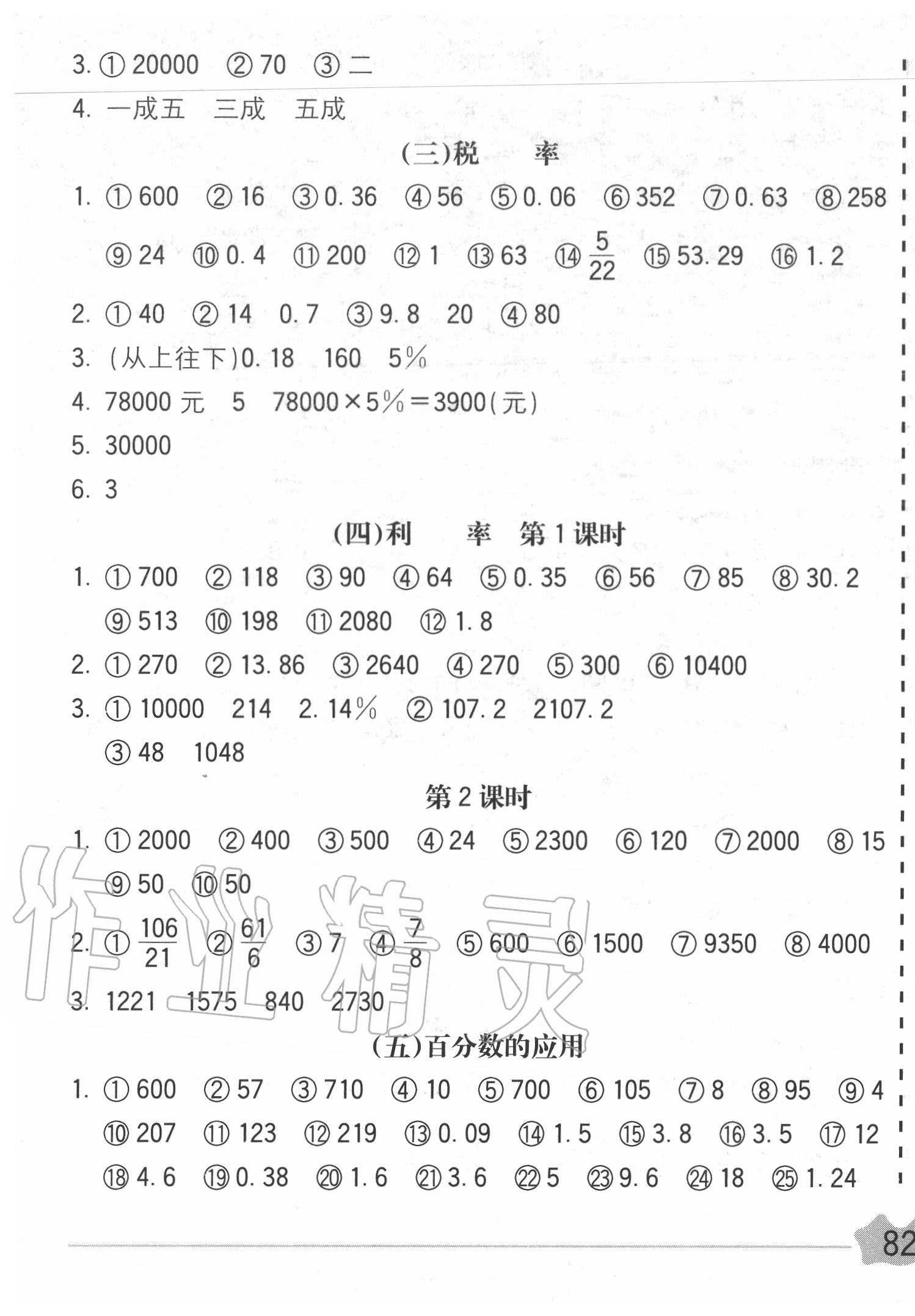 2020年五E口算題卡六年級(jí)數(shù)學(xué)下冊(cè)人教版 第3頁(yè)
