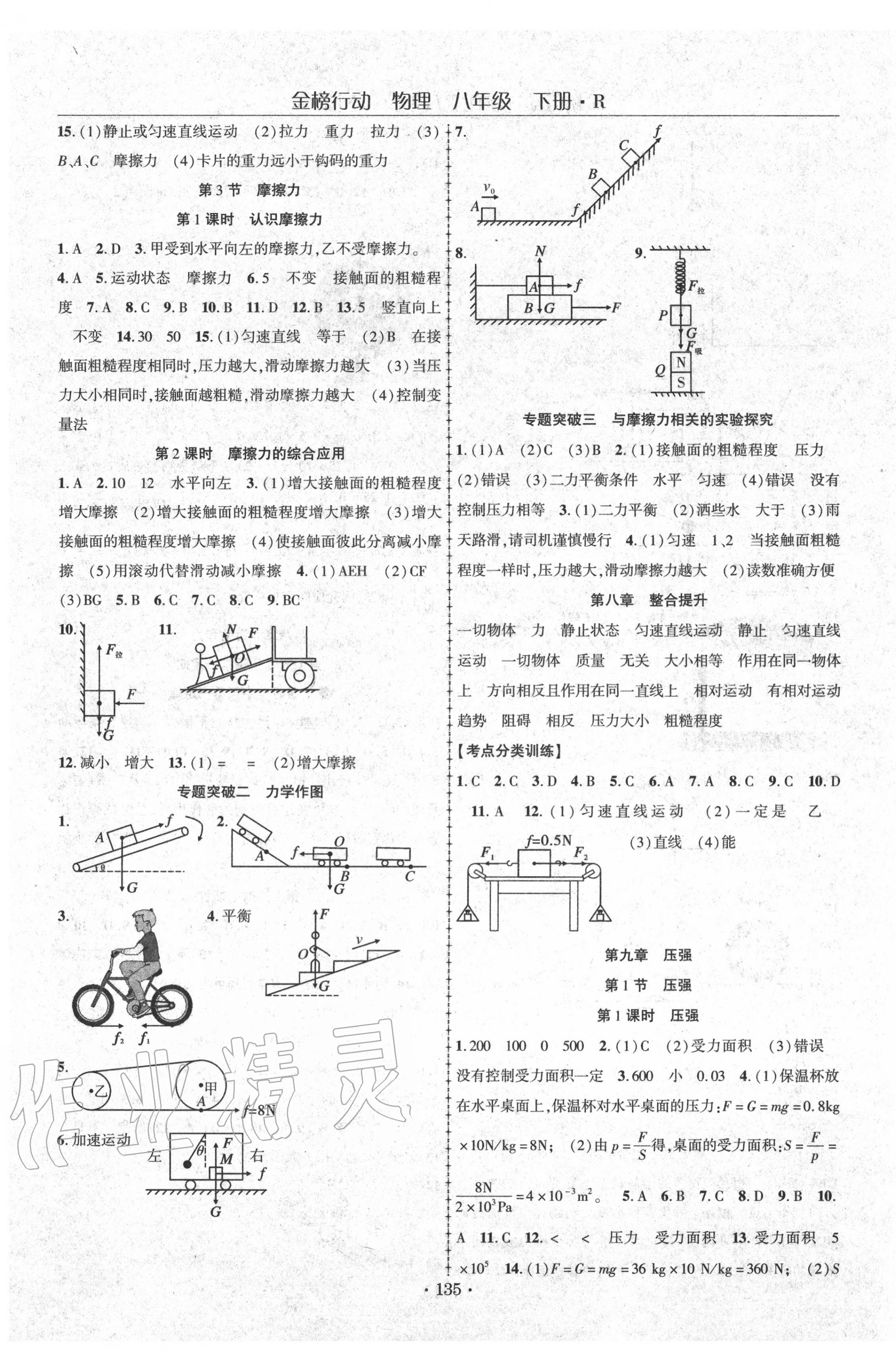 2020年金榜行動(dòng)八年級(jí)物理下冊(cè)人教版 第3頁(yè)