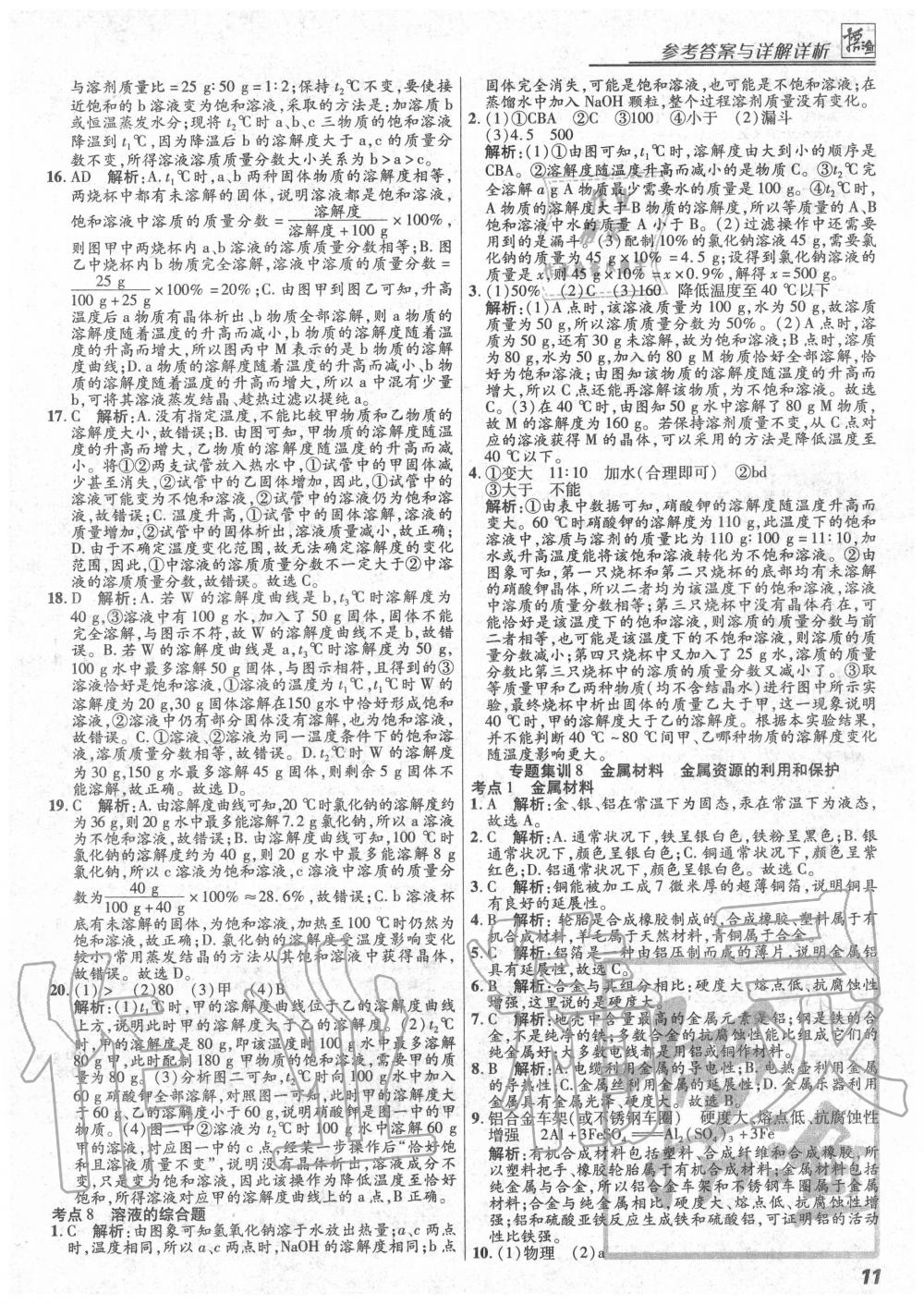 2020年授之以漁全國各地市中考試題分類化學(xué) 第11頁