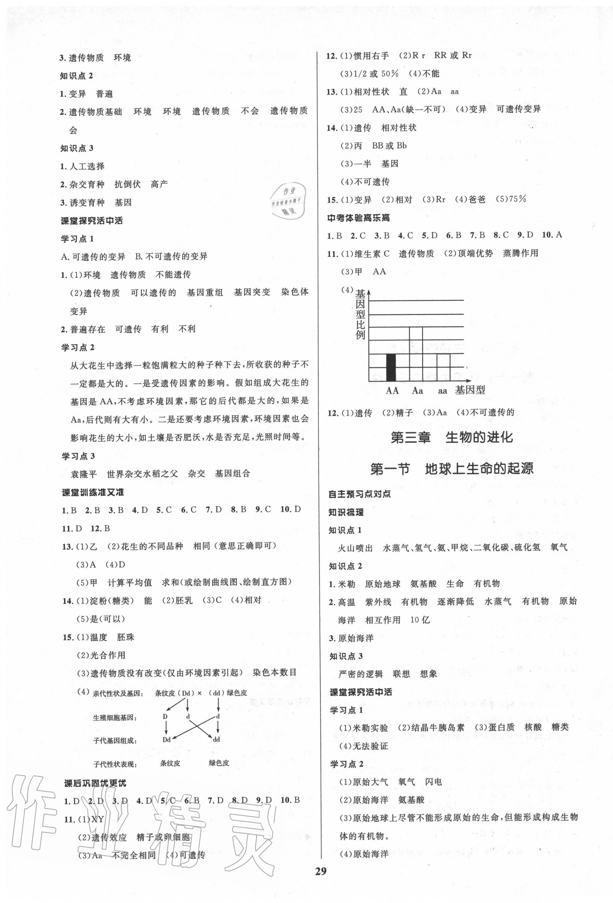 2020年天梯学案初中同步新课堂八年级生物下册鲁教版五四制 第5页