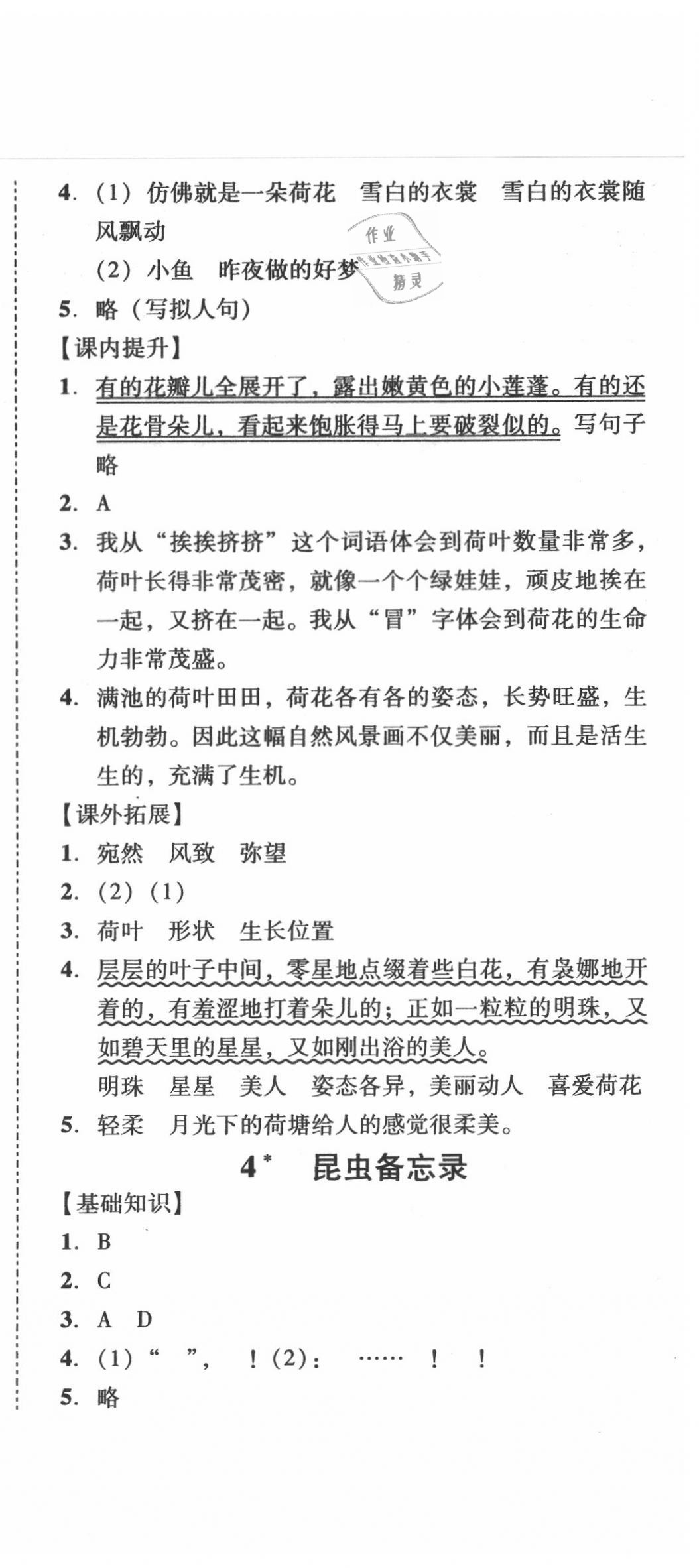 2020年培生新課堂小學(xué)語文同步訓(xùn)練與單元測評三年級下冊人教版 第3頁