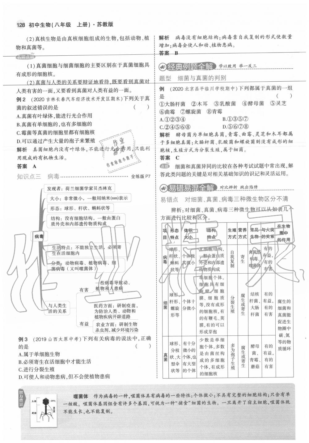 2020年教材課本八年級生物上冊蘇教版 參考答案第10頁