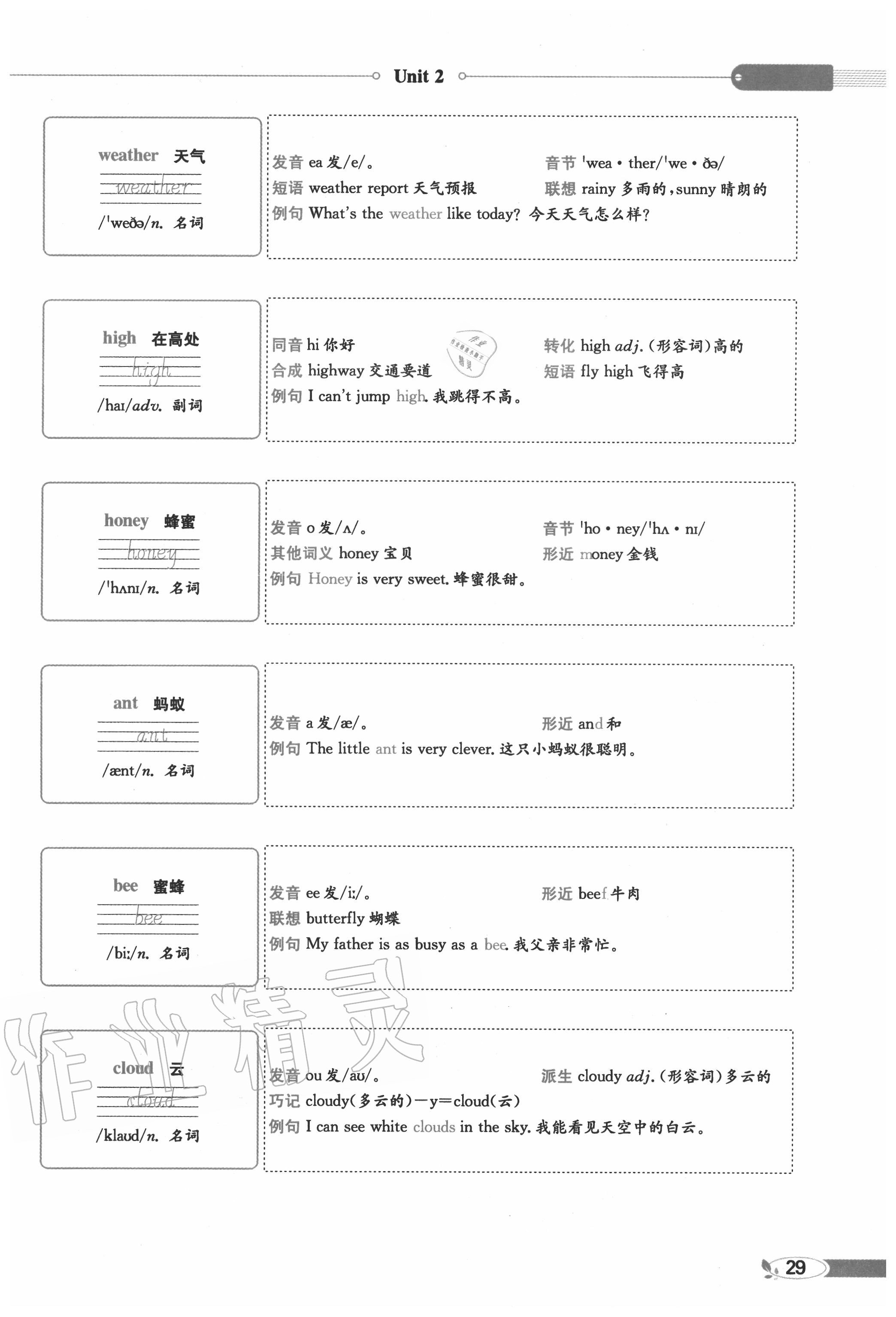 2020年教材課本六年級英語上冊譯林版 參考答案第29頁