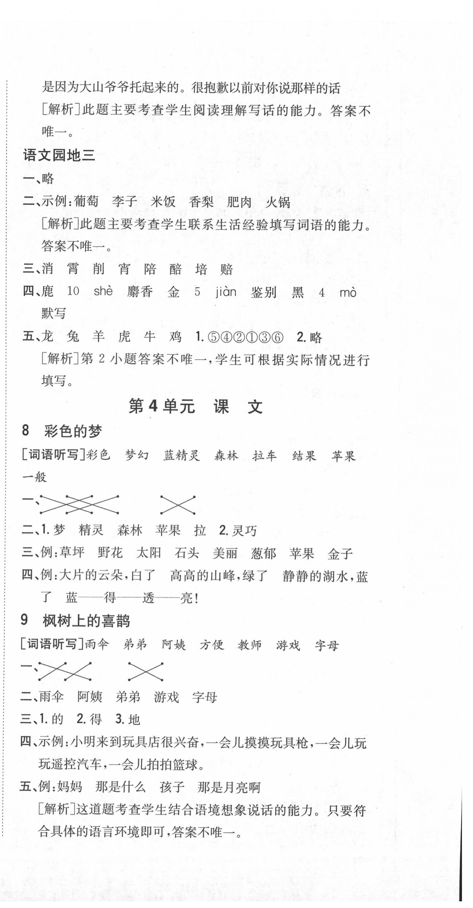 2020年小學題幫二年級語文下冊人教版 第6頁
