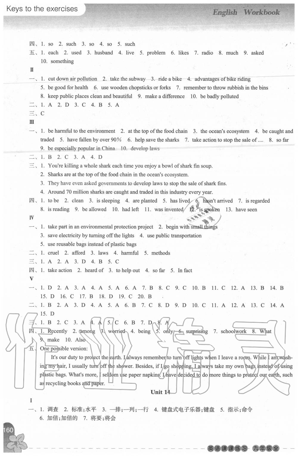 2019年課課練習(xí)九年級(jí)英語(yǔ)全一冊(cè)人教版 第14頁(yè)