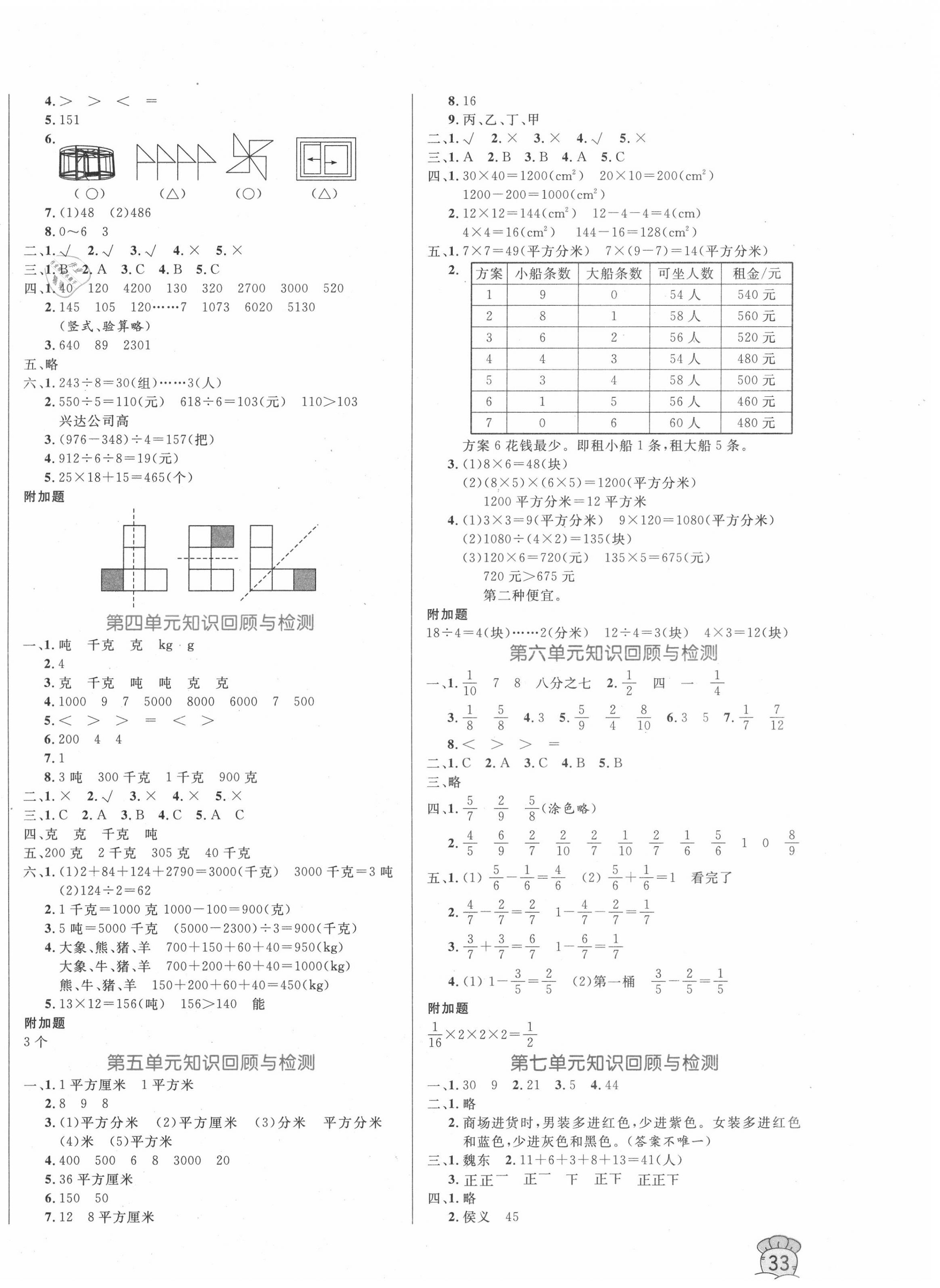 2020年黄冈名卷三年级数学下册北师大版 第2页