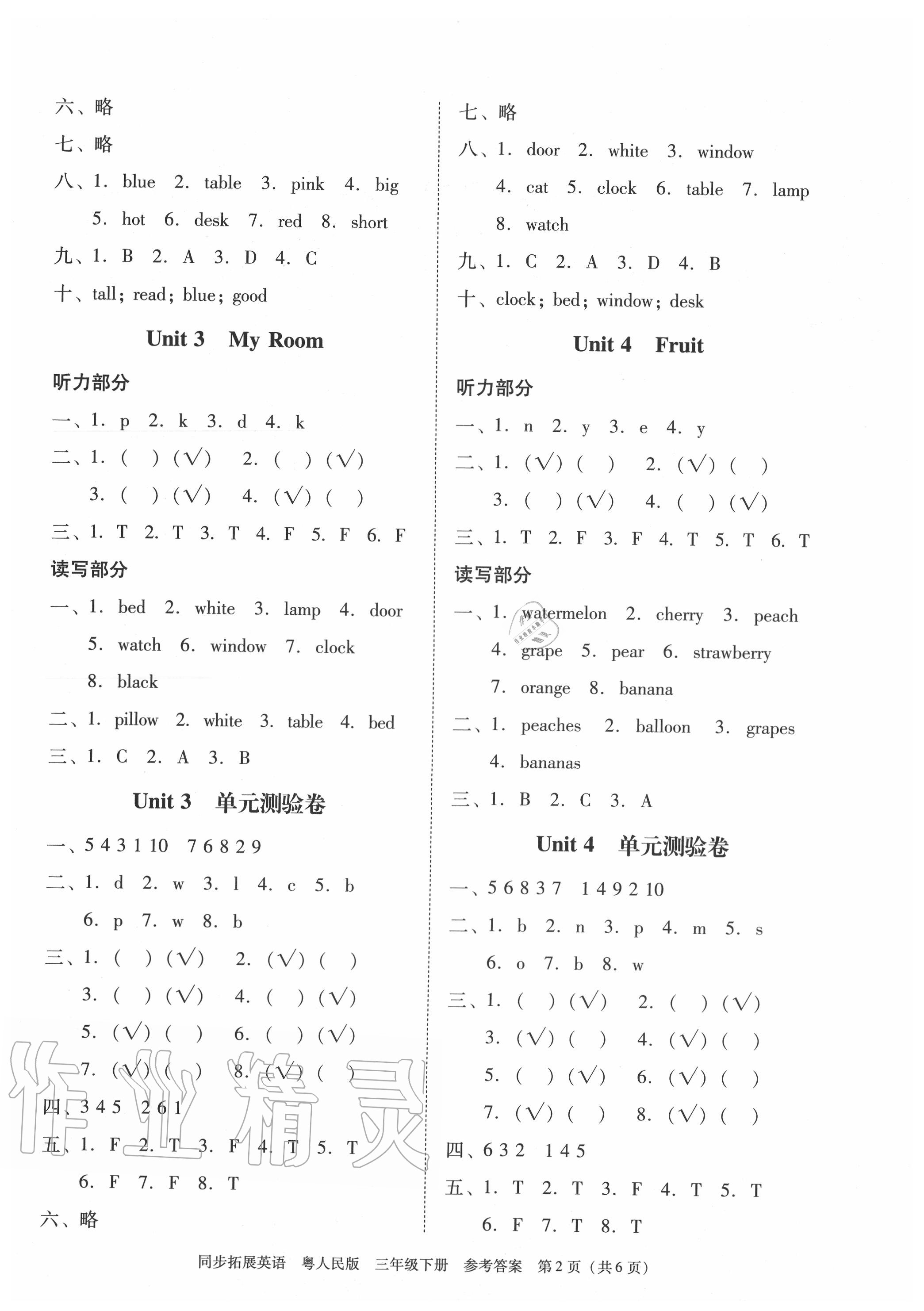 2020年同步拓展三年級英語下冊粵人民版 第2頁