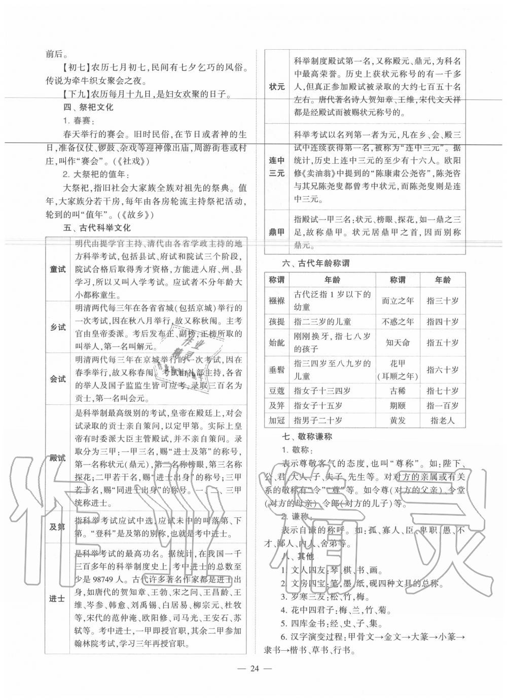 2020年福建省初中語(yǔ)文同步學(xué)習(xí)方案八年級(jí)下冊(cè)人教版 參考答案第24頁(yè)