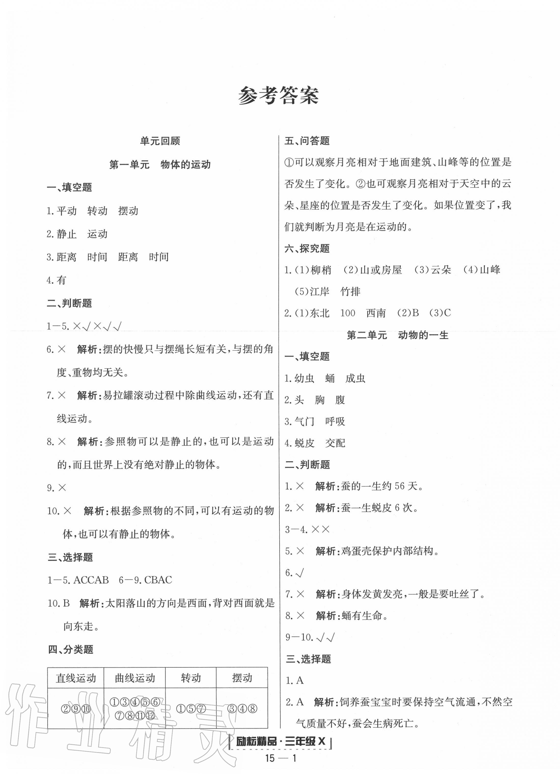 2020年勵耘書業(yè)浙江期末三年級科學(xué)下冊教科版 第1頁