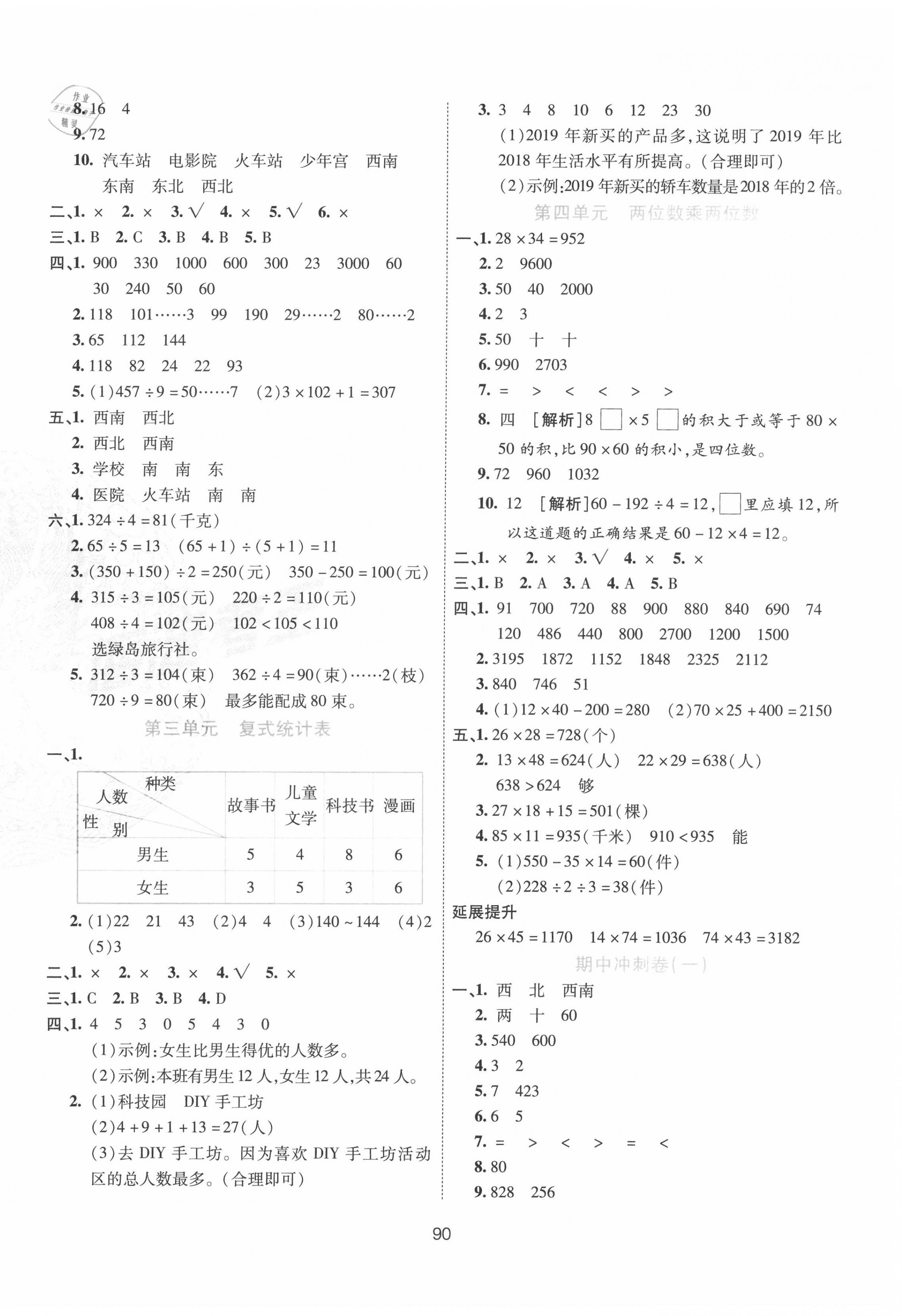 2020年神龍牛皮卷海淀考王三年級數(shù)學下冊人教版 第2頁