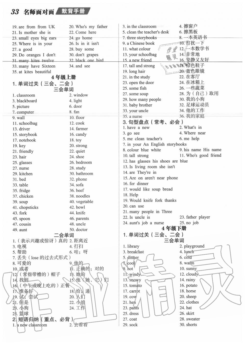 2020年名師面對面小考致高點英語 參考答案第5頁
