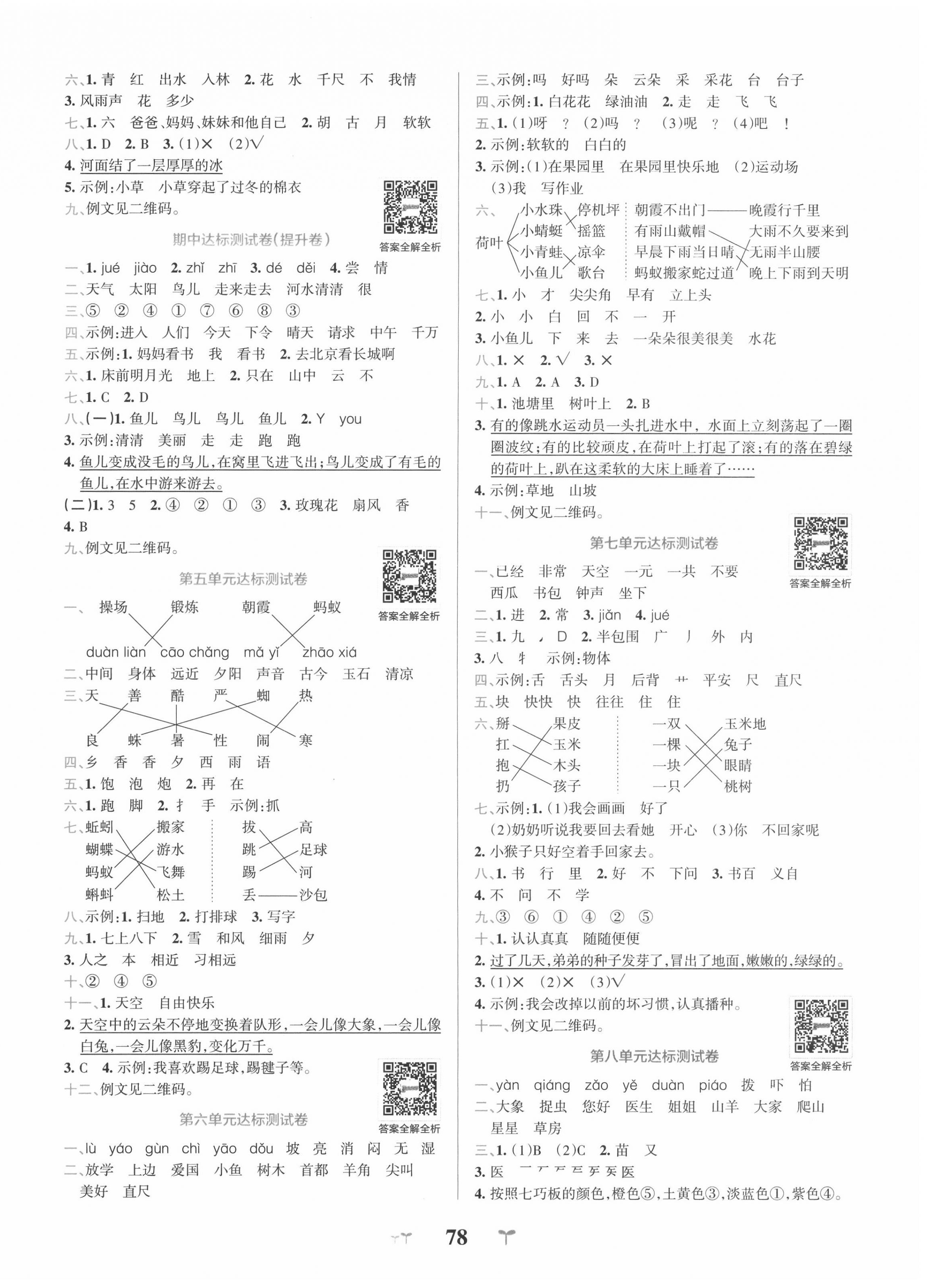 2020年小學(xué)學(xué)霸沖A卷一年級語文下冊人教版 第2頁