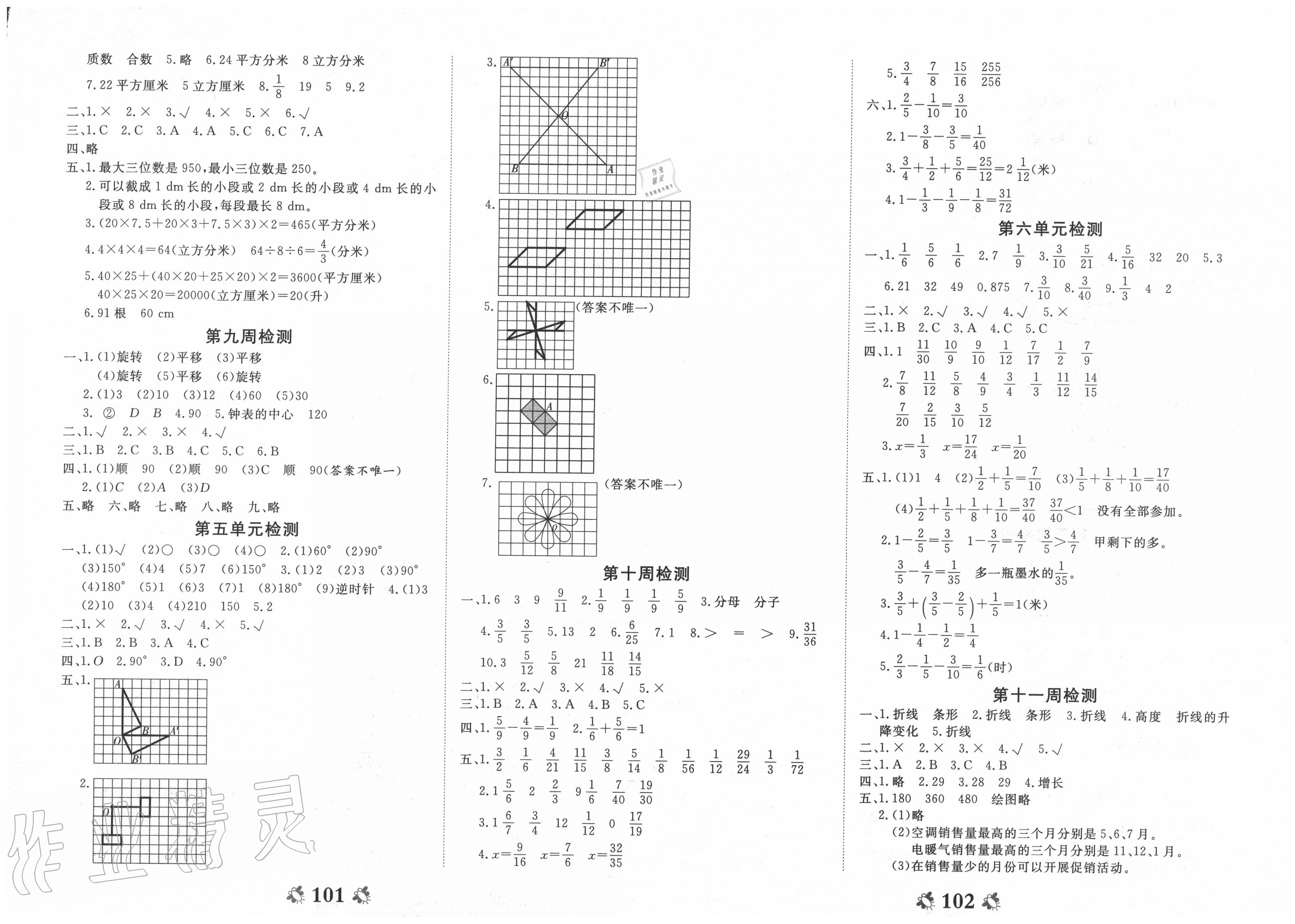 2020年全能练考卷五年级数学下册人教版中州古籍出版社 第3页