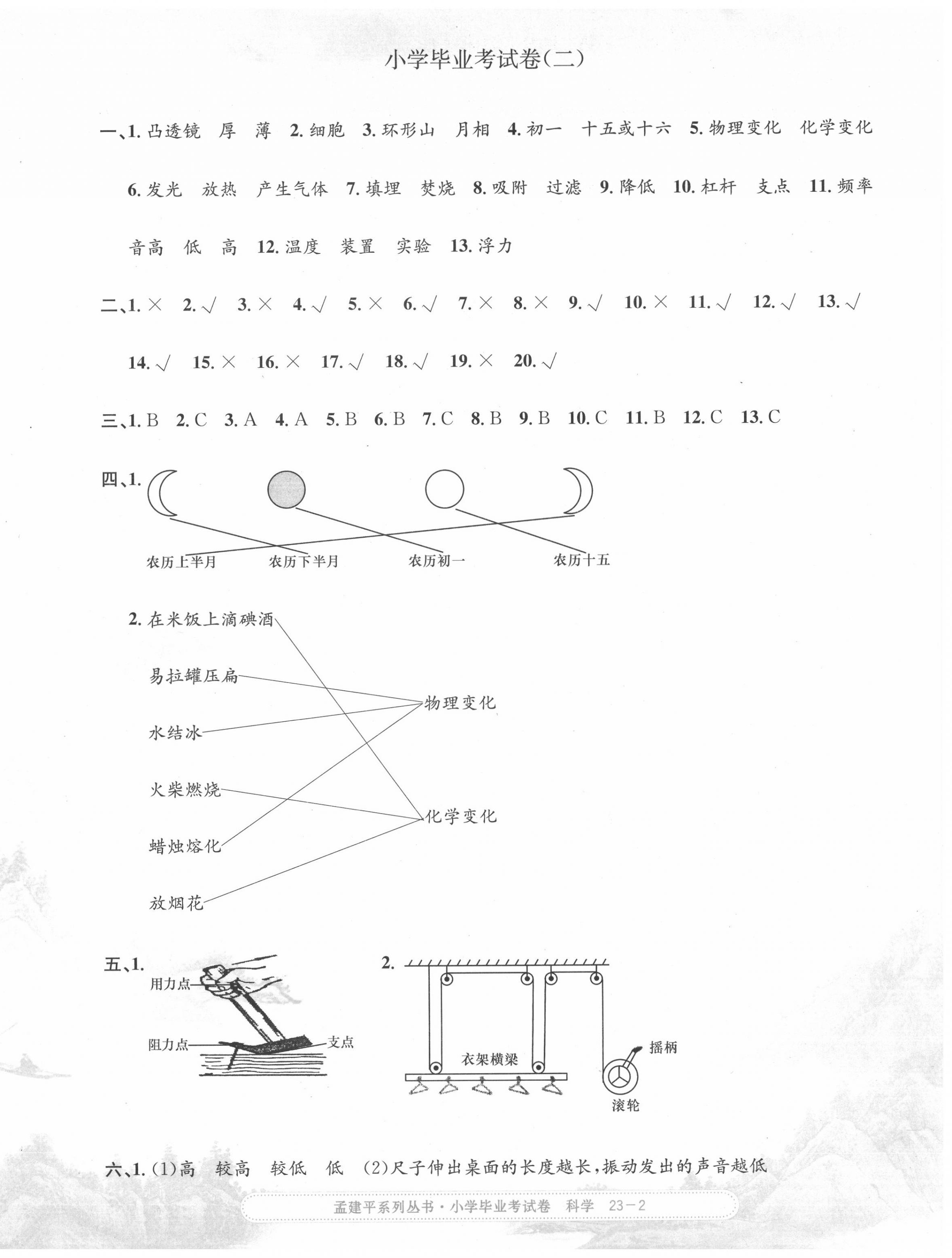 2020年孟建平小學(xué)科學(xué)畢業(yè)考試卷 第2頁(yè)