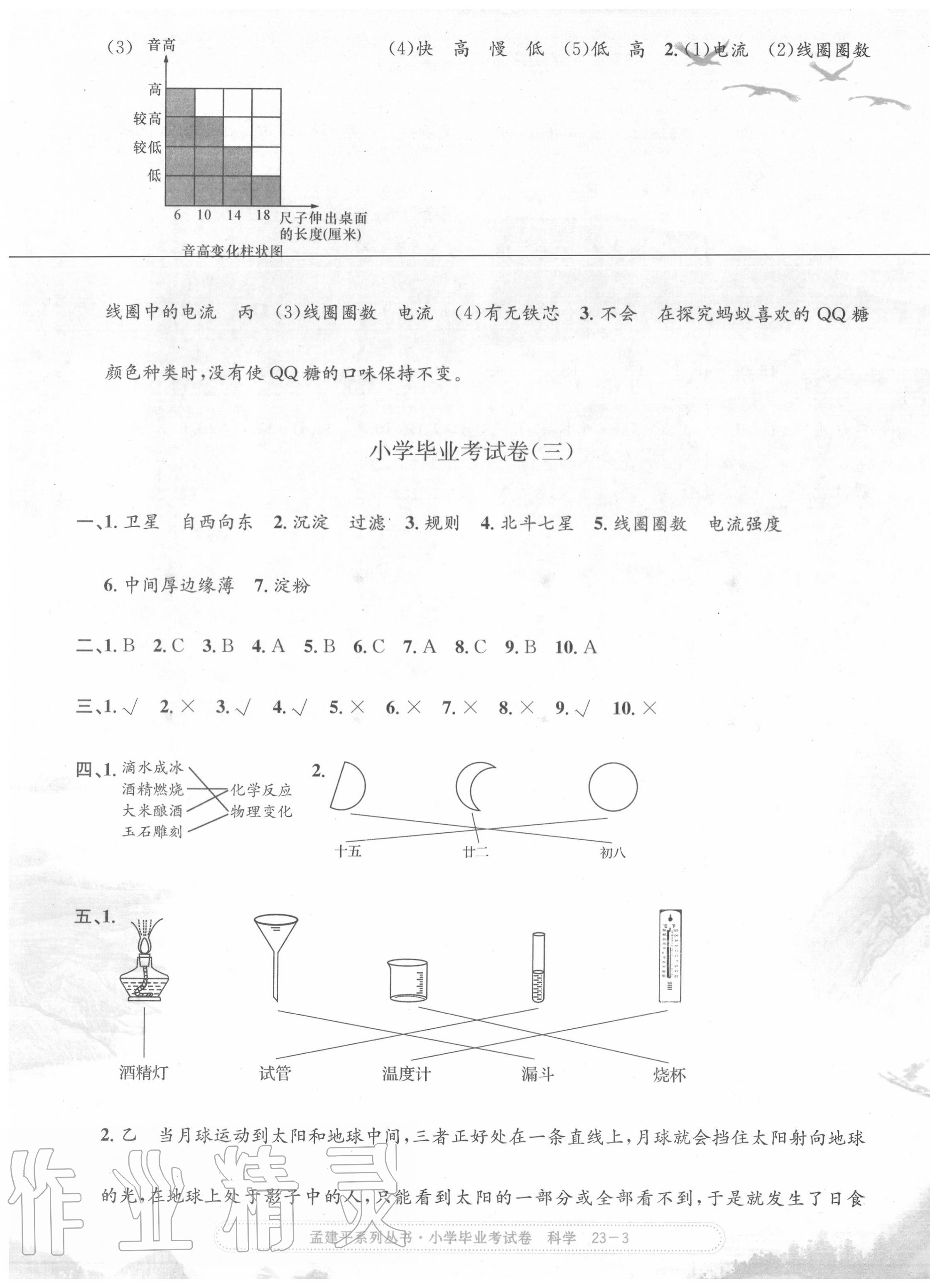 2020年孟建平小學(xué)科學(xué)畢業(yè)考試卷 第3頁