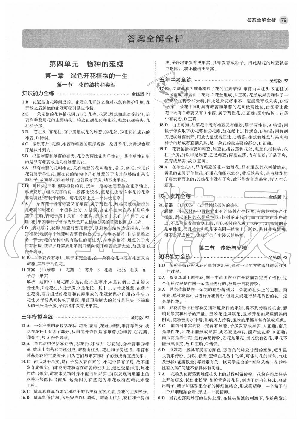 2020年5年中考3年模擬初中生物八年級(jí)上冊(cè)濟(jì)南版 第1頁(yè)