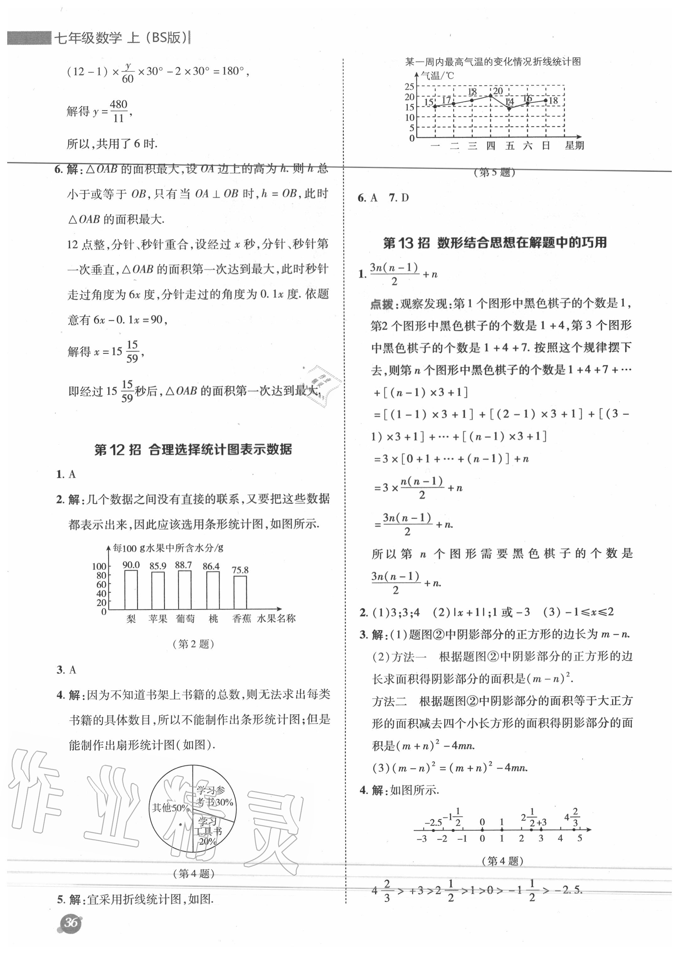 2020年綜合應用創(chuàng)新題典中點七年級數(shù)學上冊北師大版 參考答案第9頁