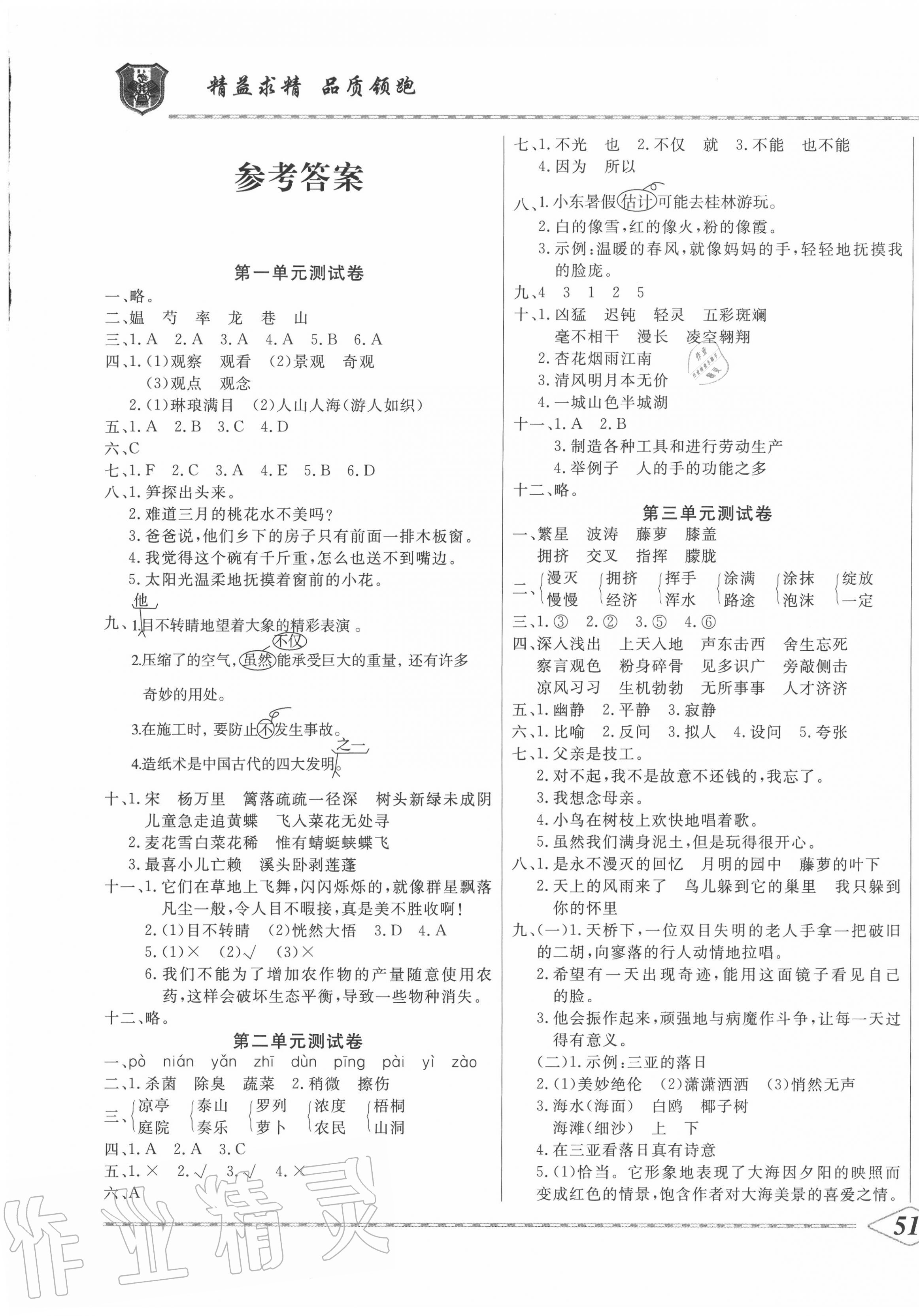 2020年一飛沖天小復(fù)習(xí)四年級(jí)語(yǔ)文下冊(cè)人教版 第1頁(yè)