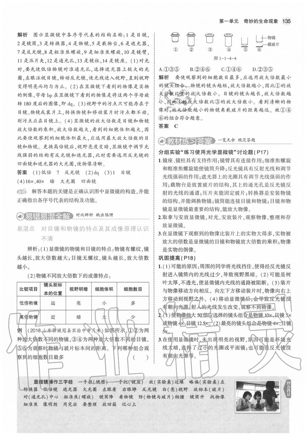 2020年教材课本七年级生物上册济南版&nbsp;第11页