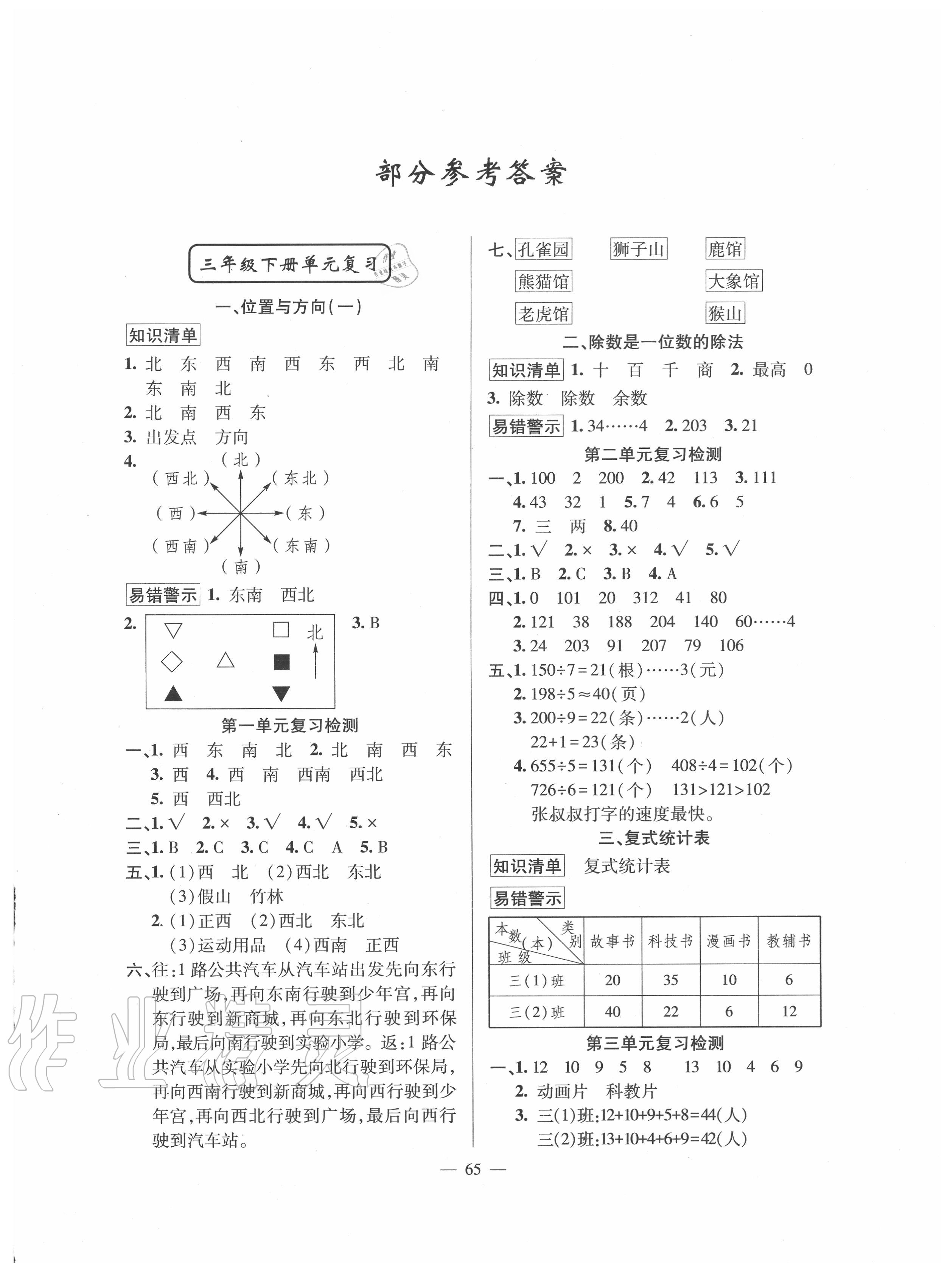 2020年暑假作業(yè)三年級(jí)數(shù)學(xué)新疆青少年出版社 第1頁(yè)