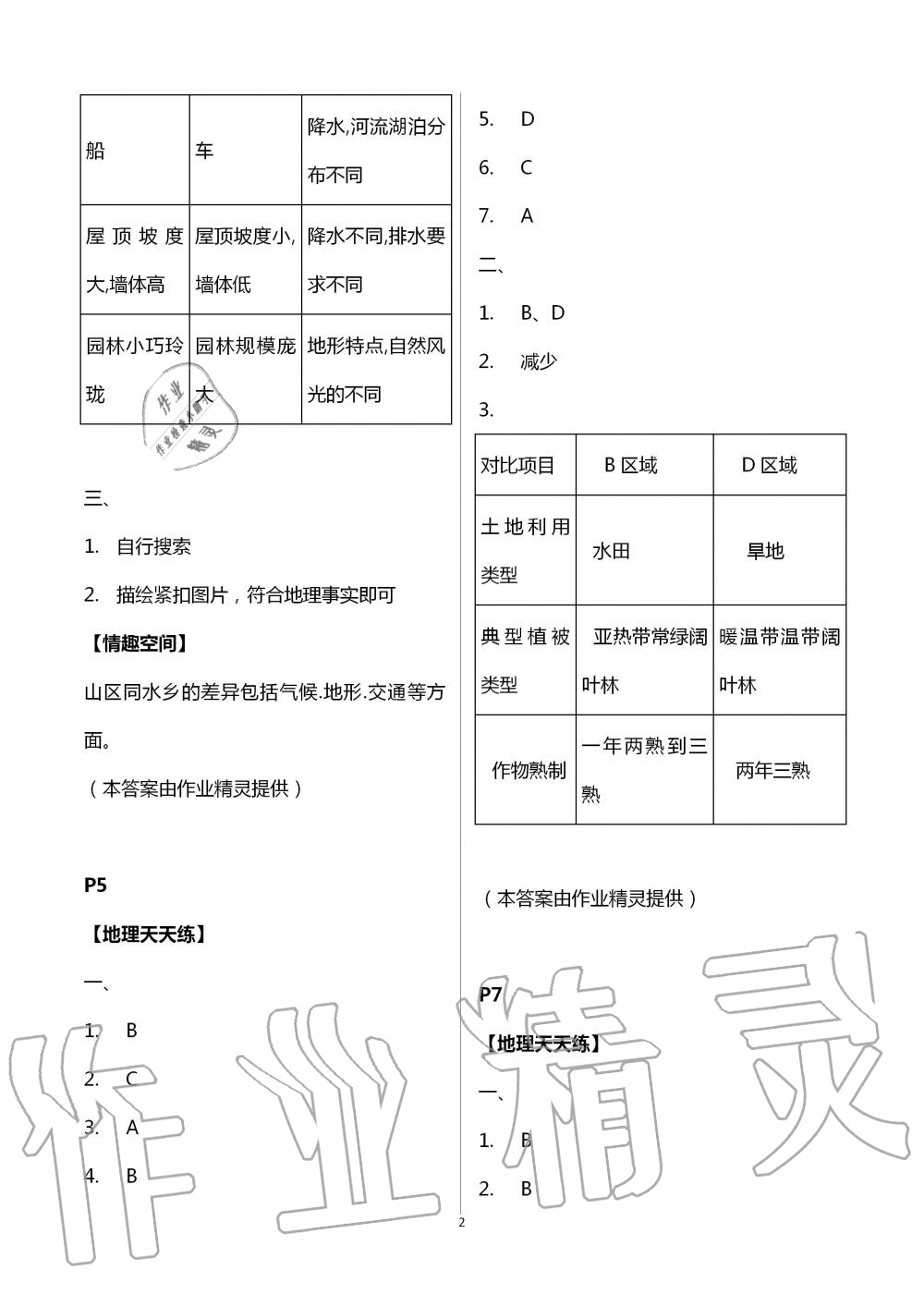 2020年暑假生活八年級地理通用版北京教育出版社 第2頁