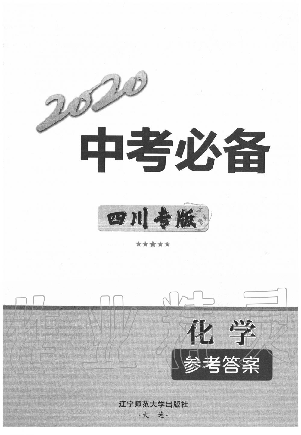 2020年中考必備九年級化學四川專版 第1頁