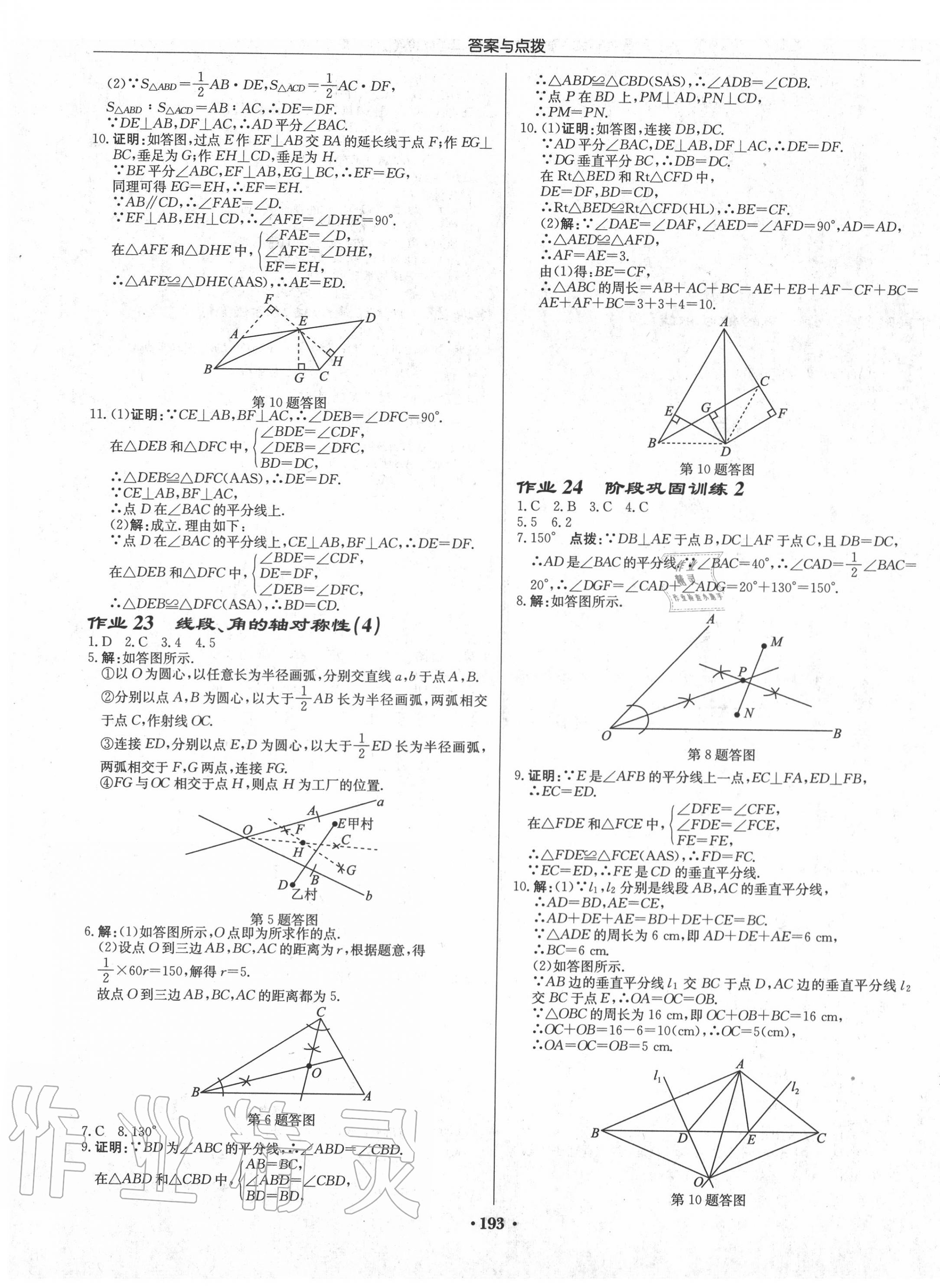 2020年启东中学作业本八年级数学上册江苏版连淮专版 第11页