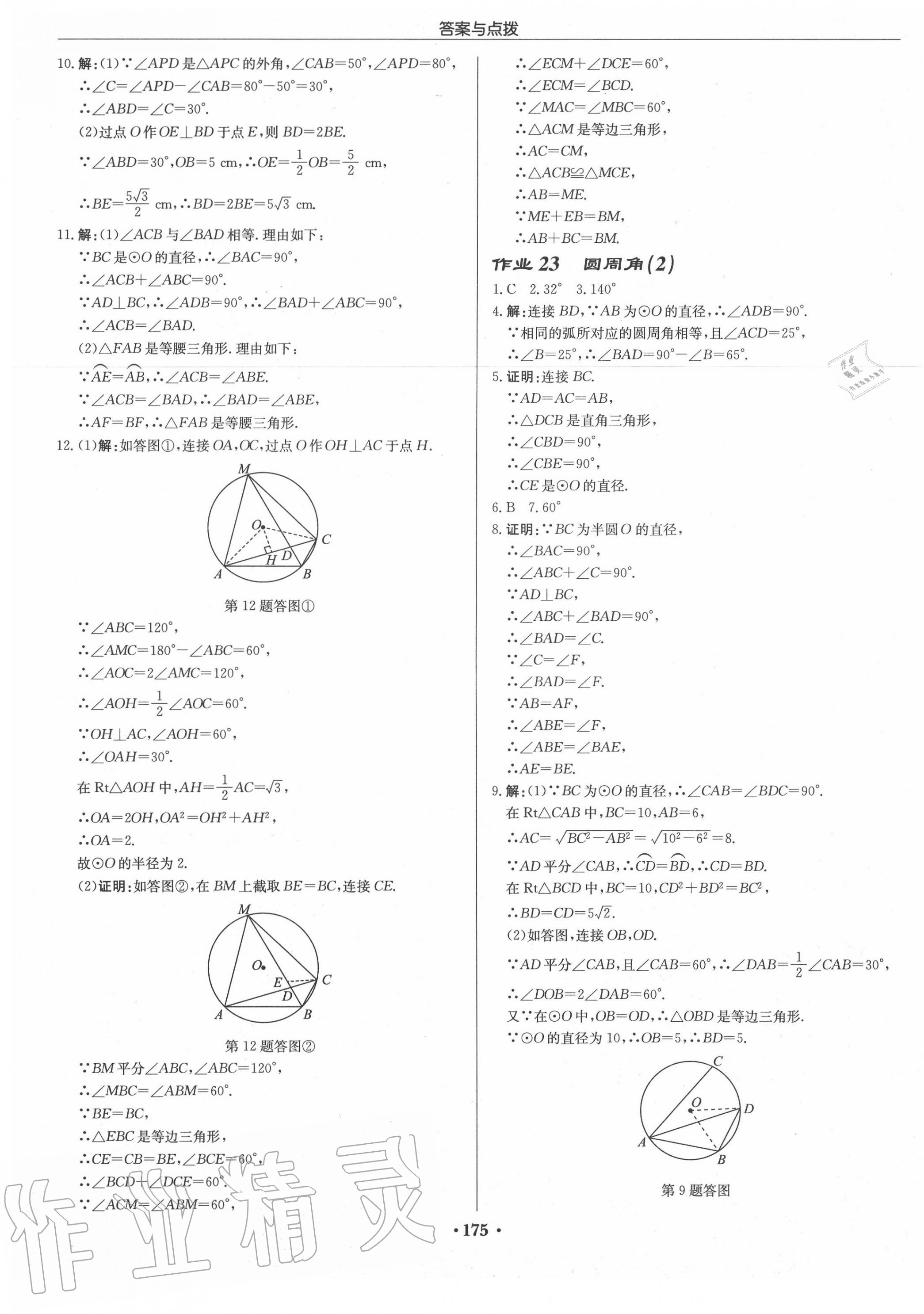 2020年启东中学作业本九年级数学上册江苏版连淮专版 第13页