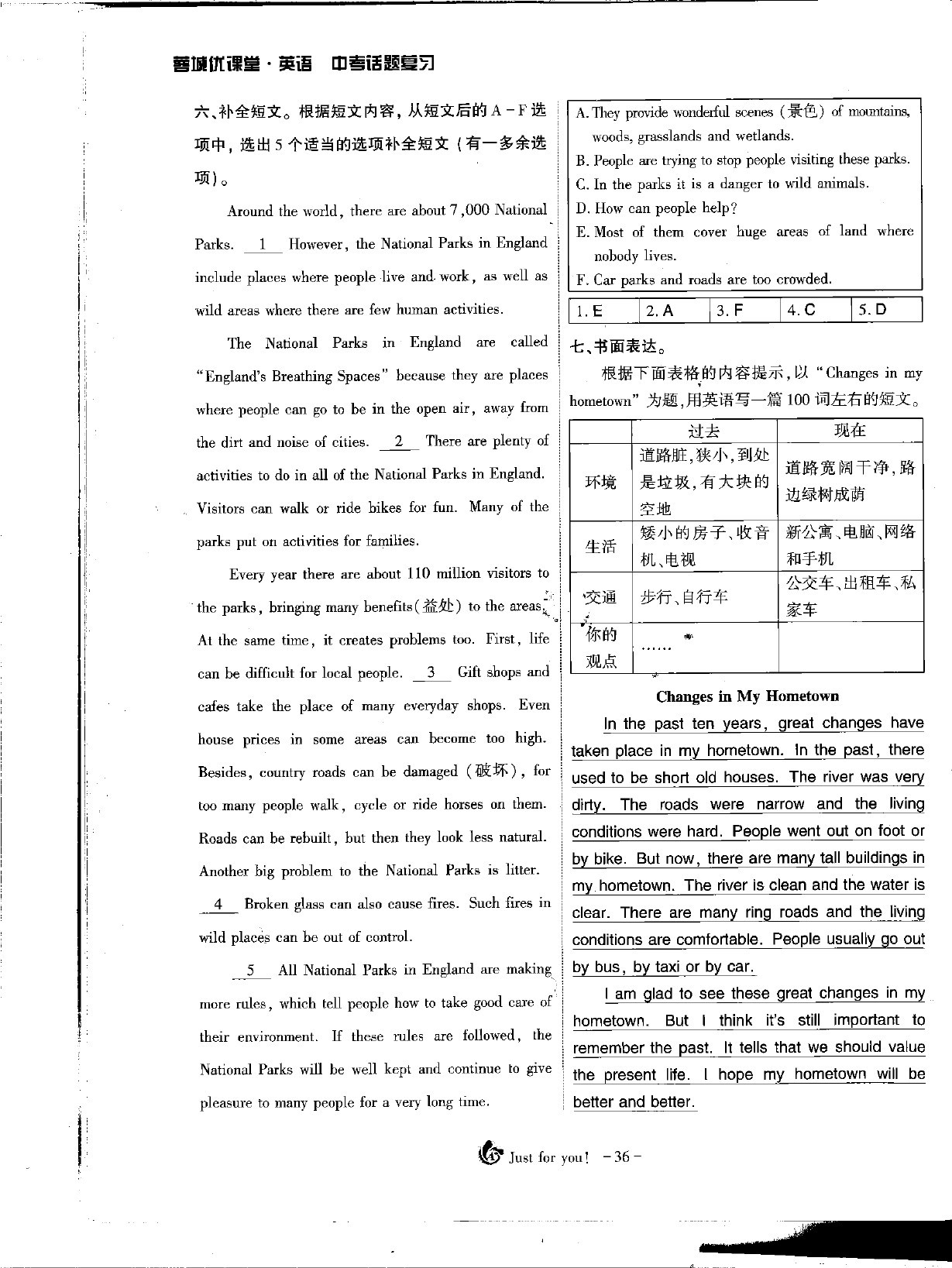 2020年优课堂给力A加英语话题复习 第23页