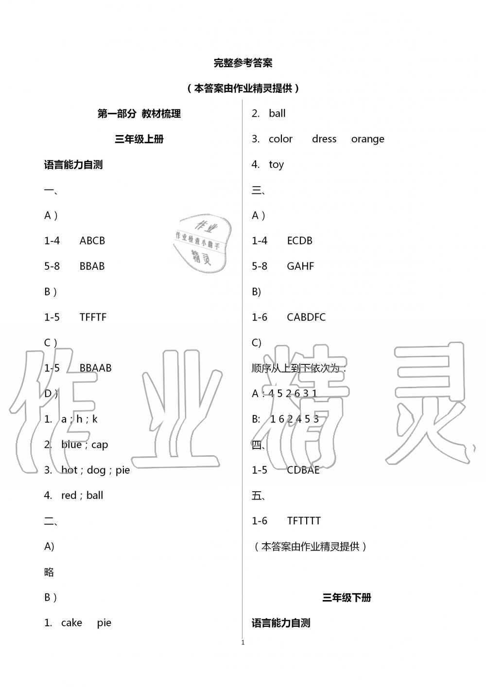 2020年新思维冲刺小升初达标总复习英语提升版 第1页