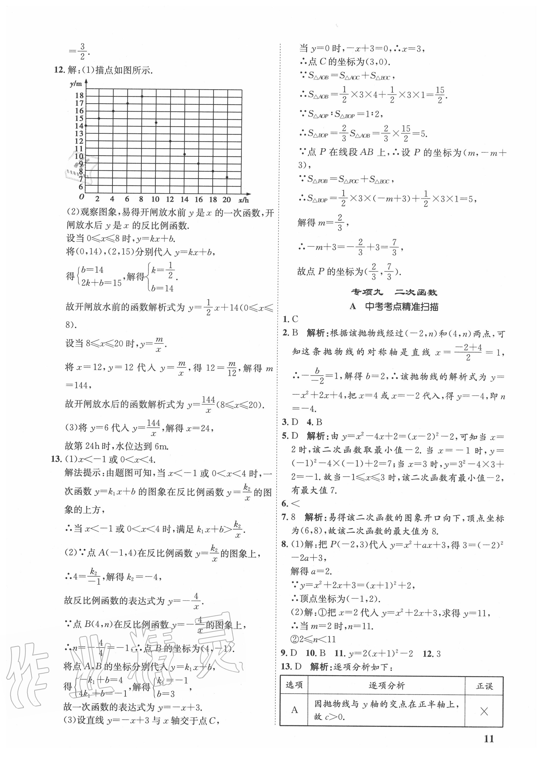 2020年金優(yōu)教輔中考真題分類匯編數(shù)學(xué) 第11頁