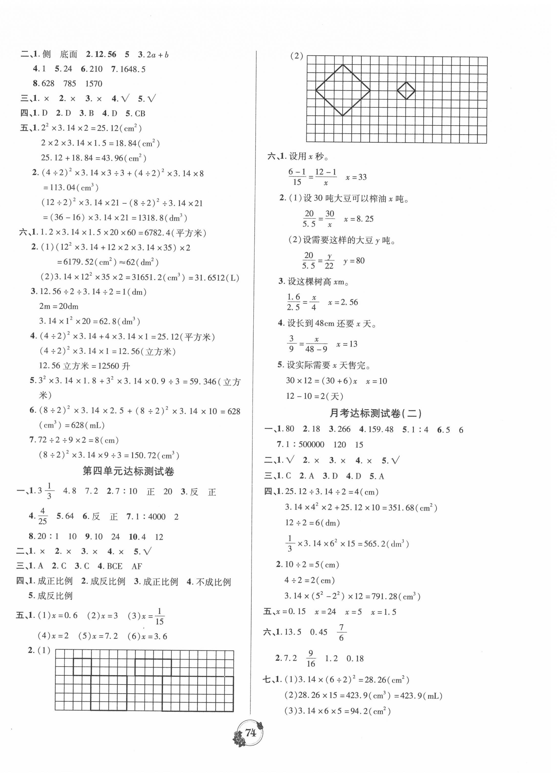 2020年樂學名校點金卷六年級數(shù)學下冊人教版 第2頁