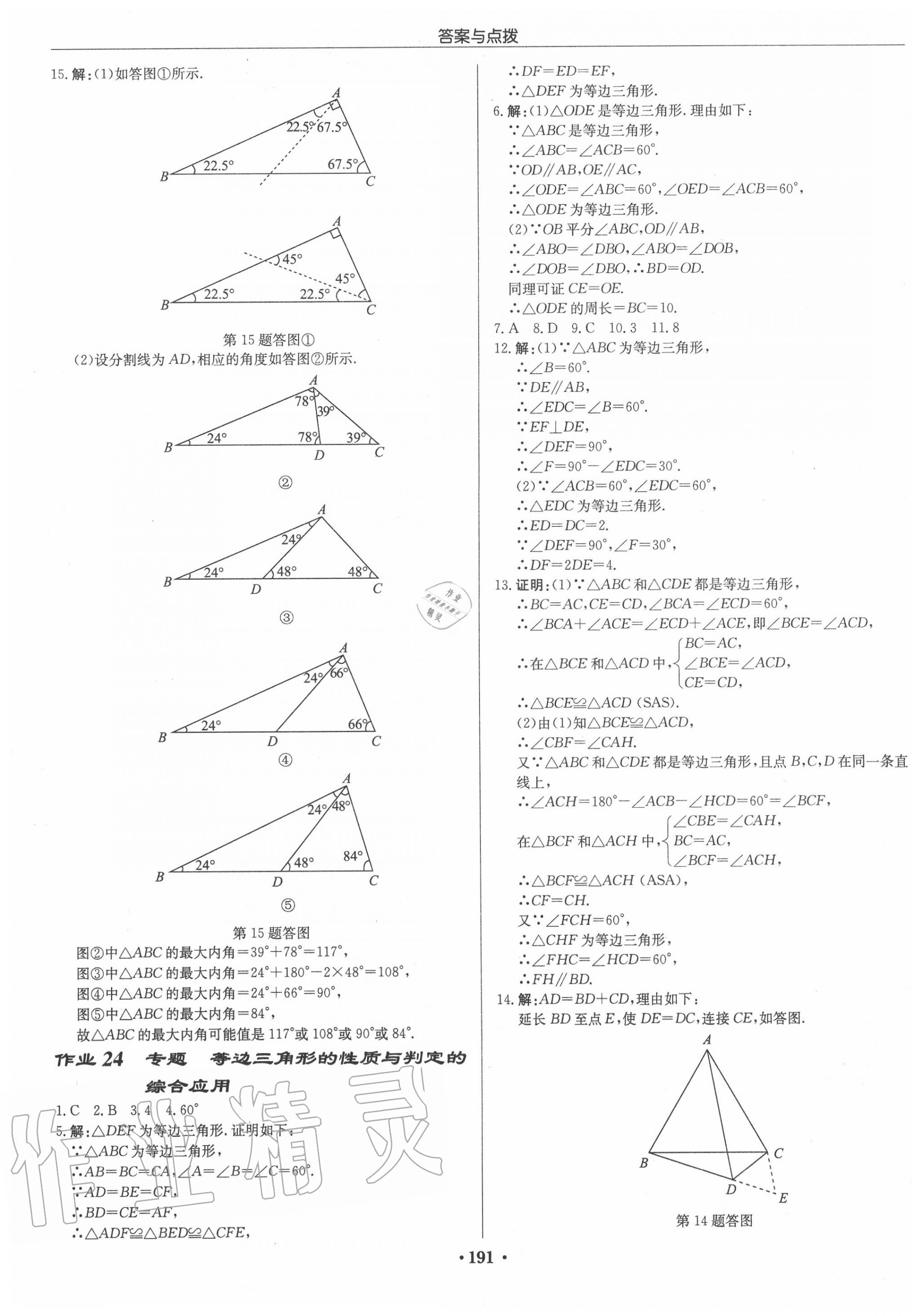 2020年启东中学作业本八年级数学上册江苏版宿迁专版 第13页