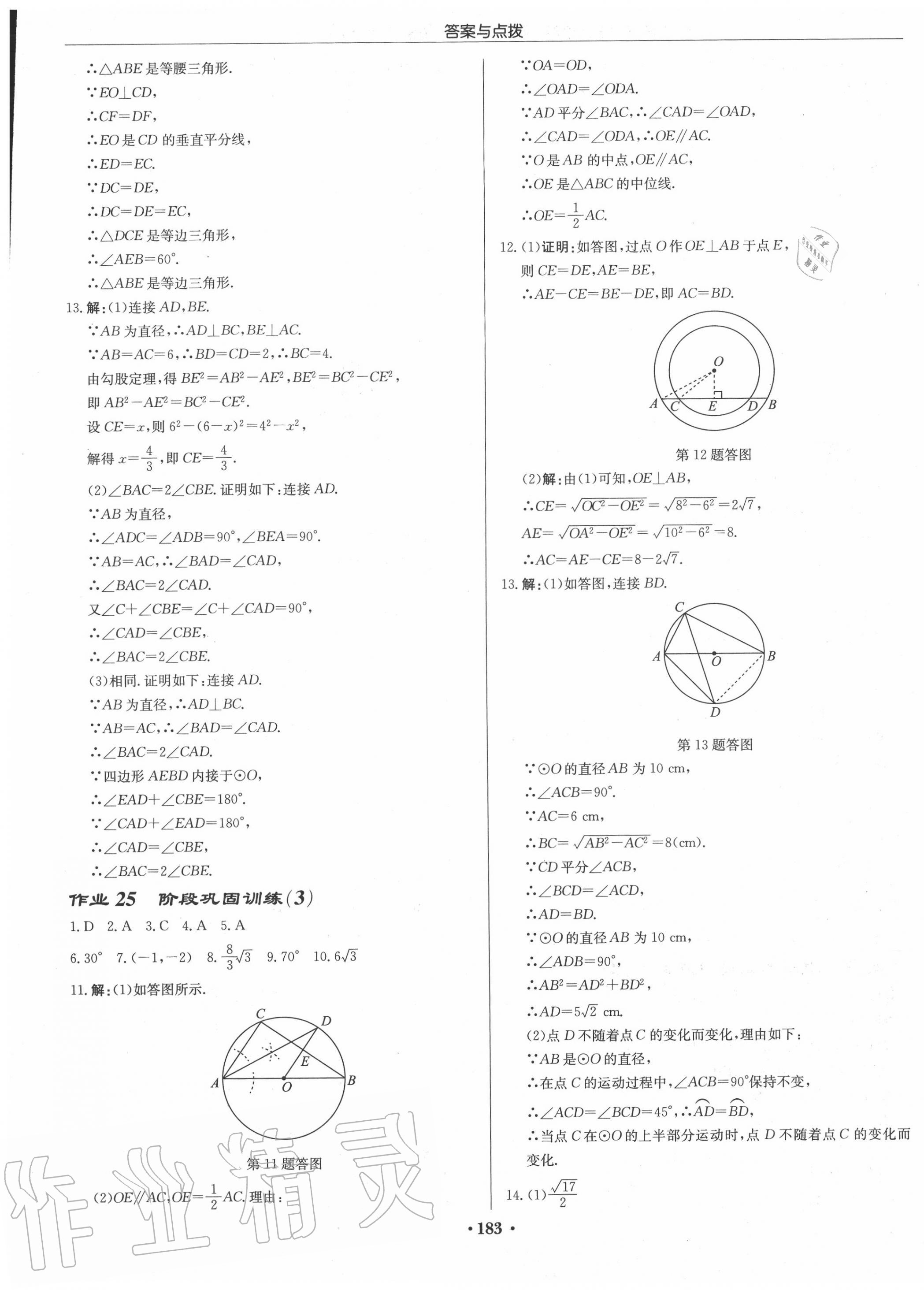 2020年启东中学作业本九年级数学上册江苏版宿迁专版 第13页