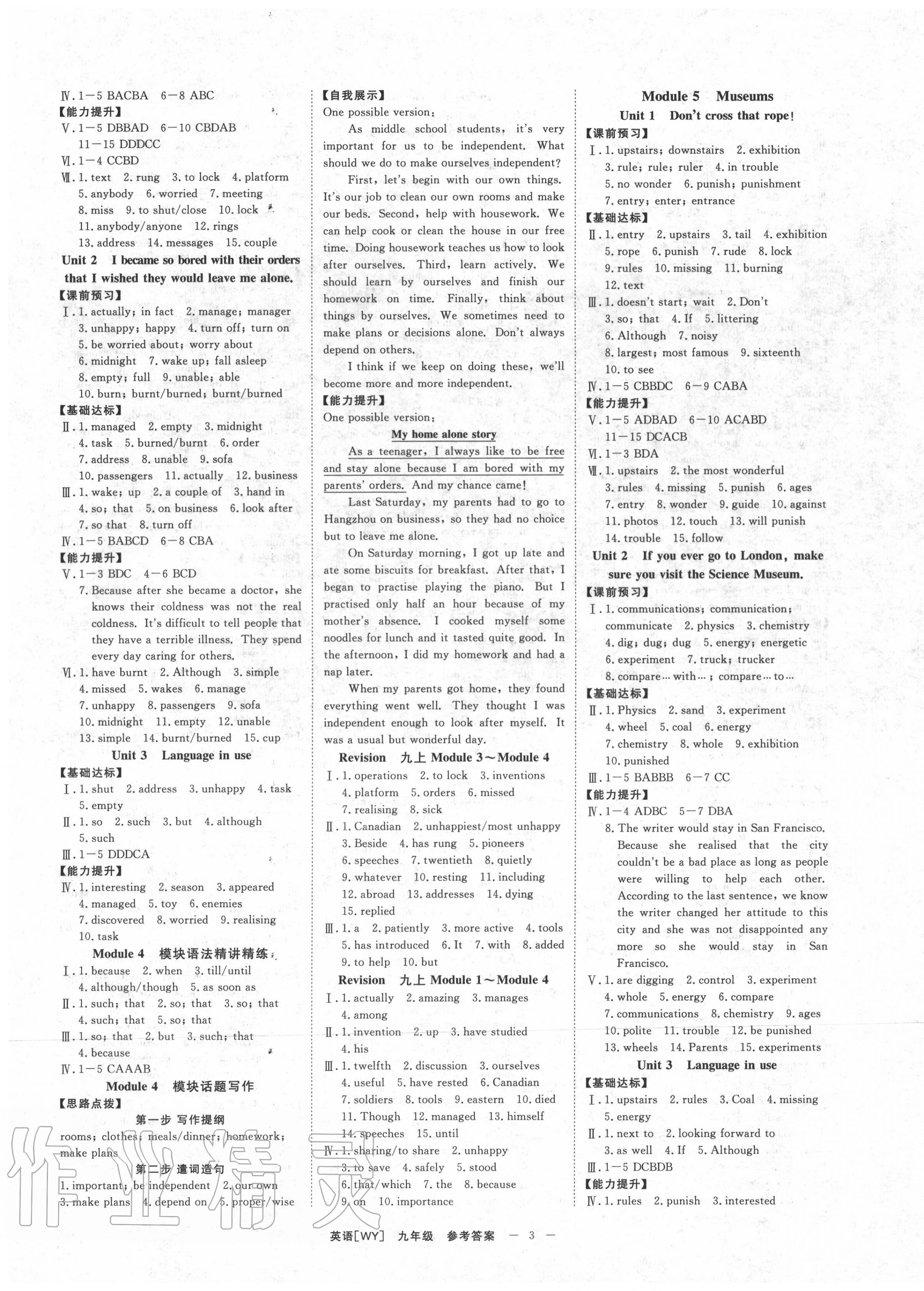 2020年全效學(xué)習(xí)九年級英語全一冊外研版精華版溫州專版 第3頁